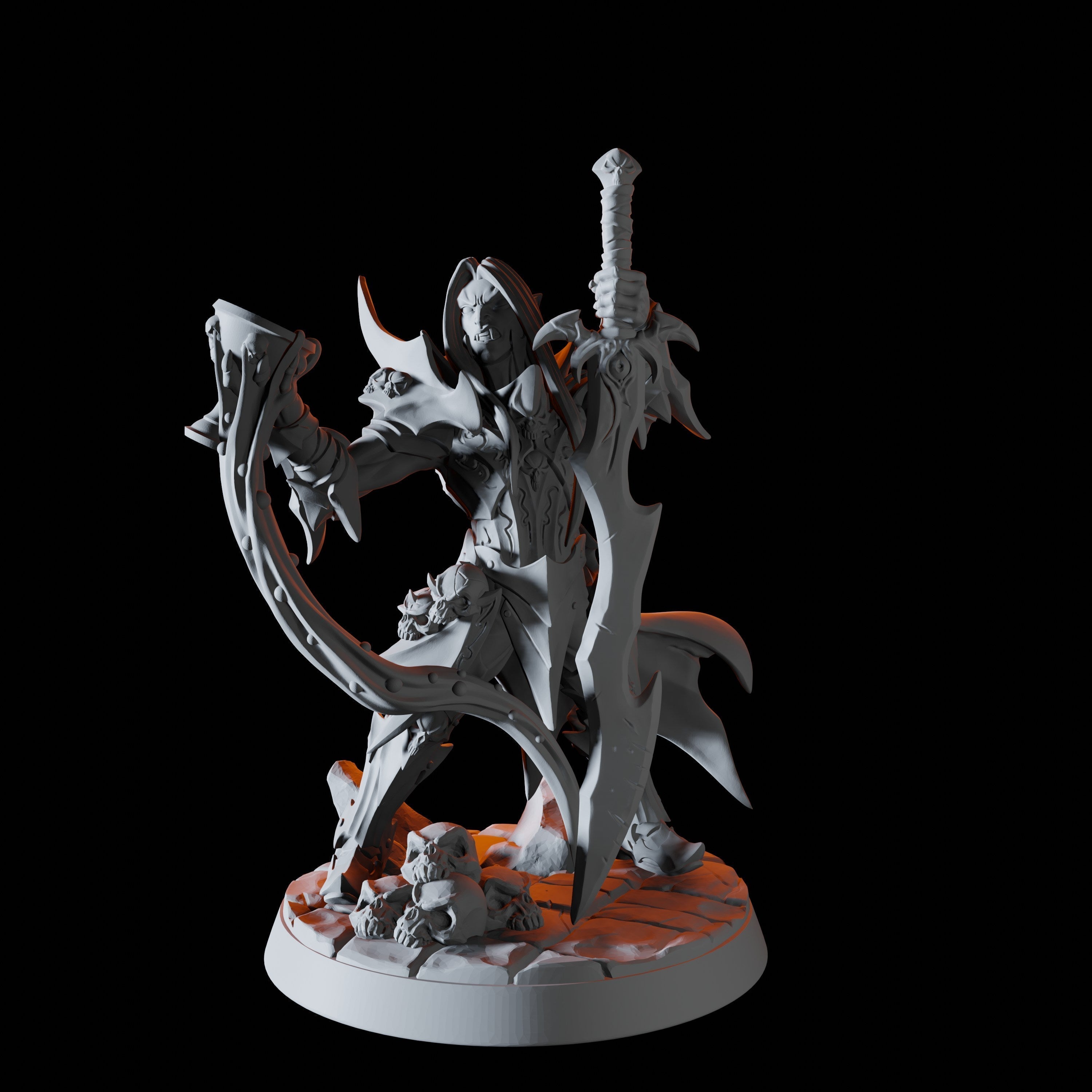 Master Vampire Warrior Miniature for Dungeons and Dragons, Pathfinder or other TTRPGs