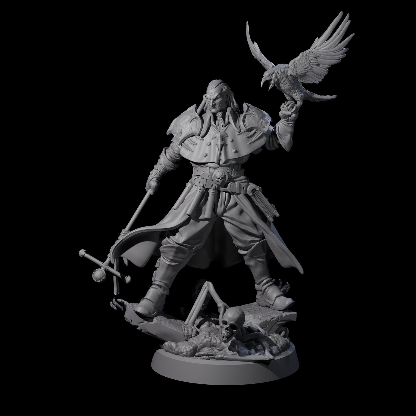 Master of Death Nercomancer Miniature for Dungeons and Dragons, Pathfinder or other TTRPGs