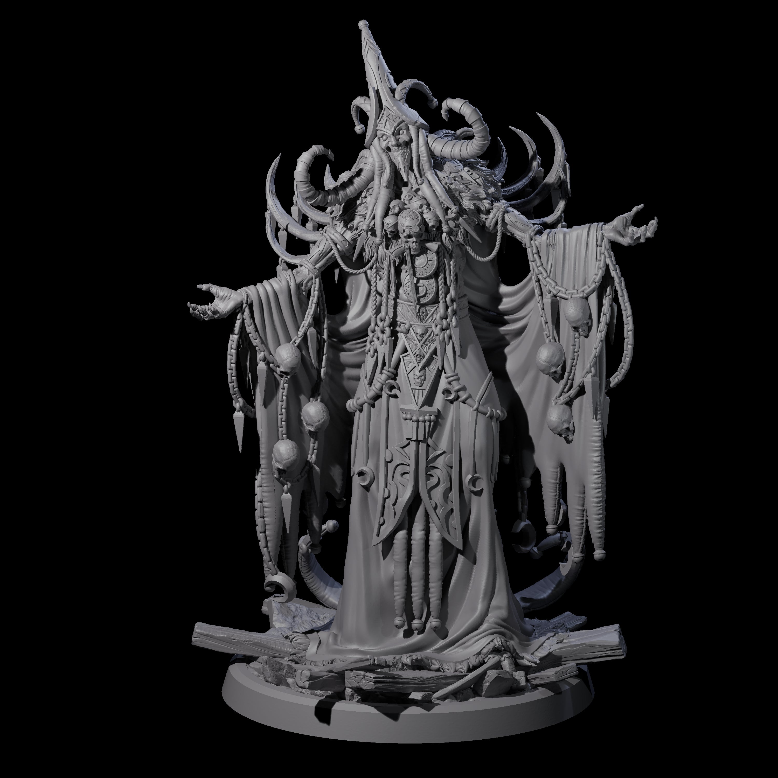Masterful Cambion High Priest D Miniature for Dungeons and Dragons, Pathfinder or other TTRPGs