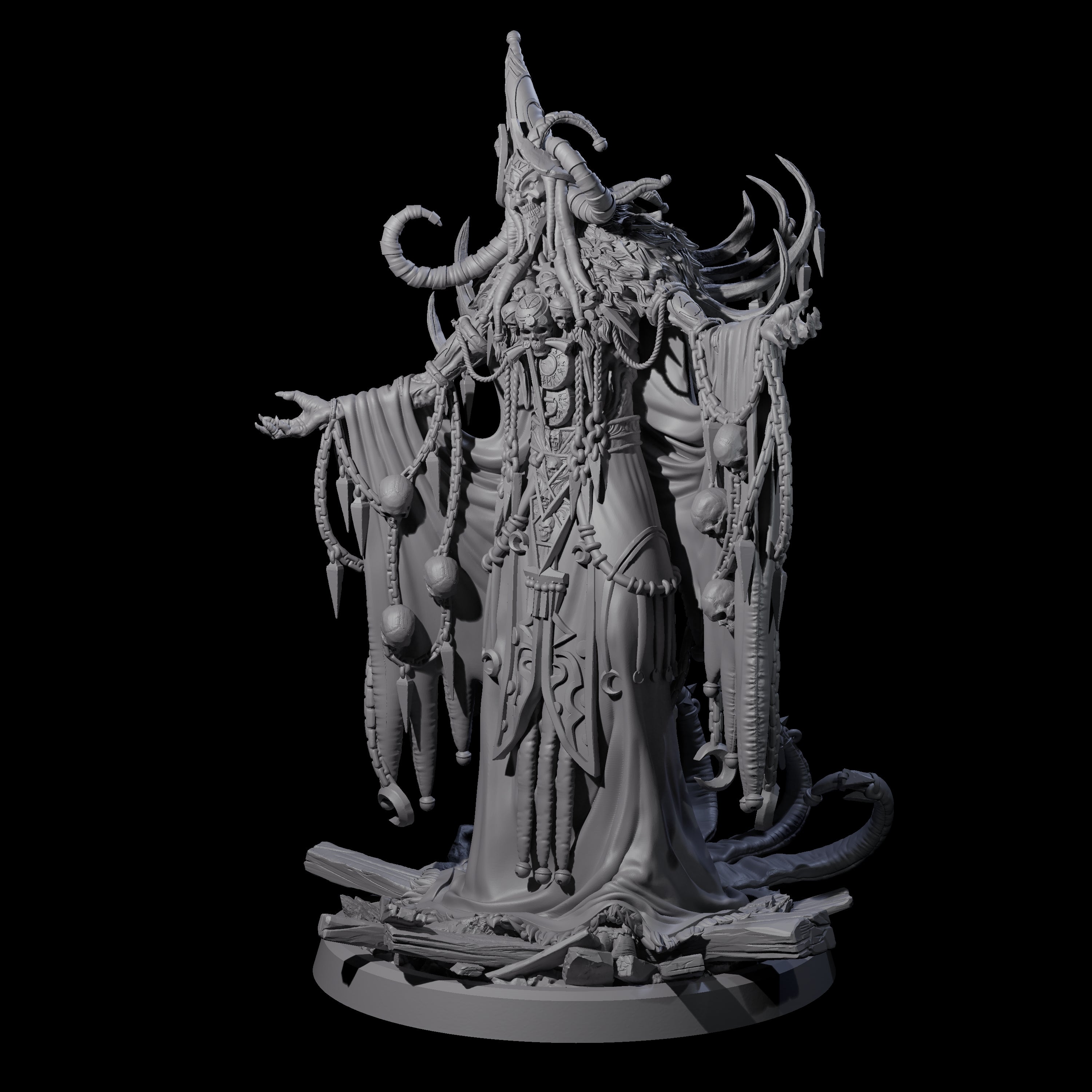 Masterful Cambion High Priest D Miniature for Dungeons and Dragons, Pathfinder or other TTRPGs
