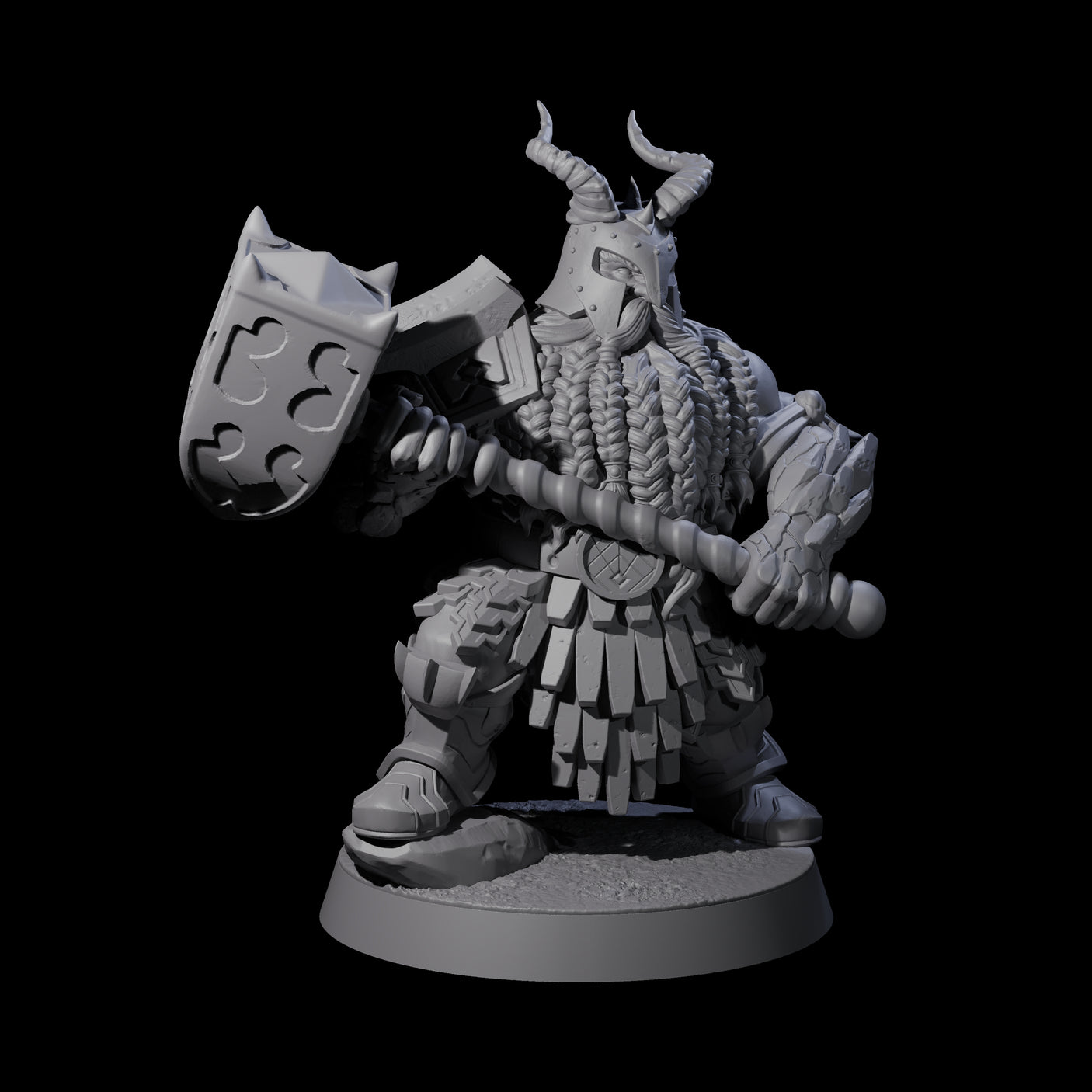 Max Bearded Dwarf Warrior A Miniature for Dungeons and Dragons, Pathfinder or other TTRPGs