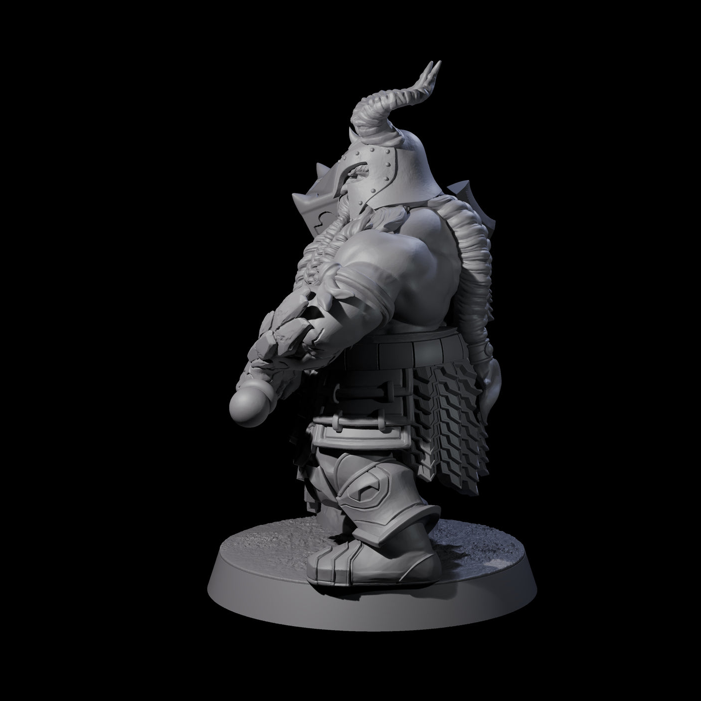 Max Bearded Dwarf Warrior A Miniature for Dungeons and Dragons, Pathfinder or other TTRPGs
