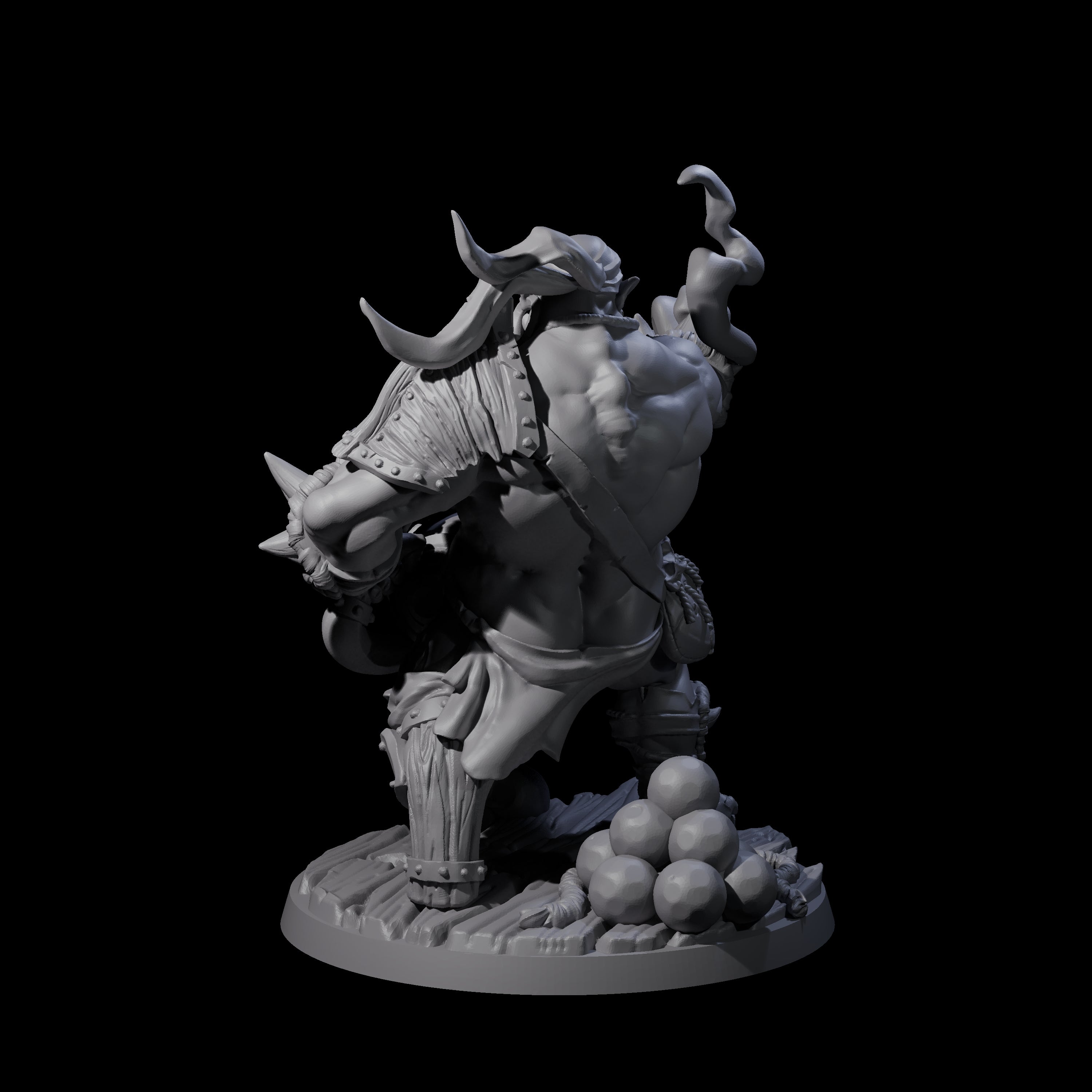 Mega Cannoneer Ogre Miniature for Dungeons and Dragons, Pathfinder or other TTRPGs