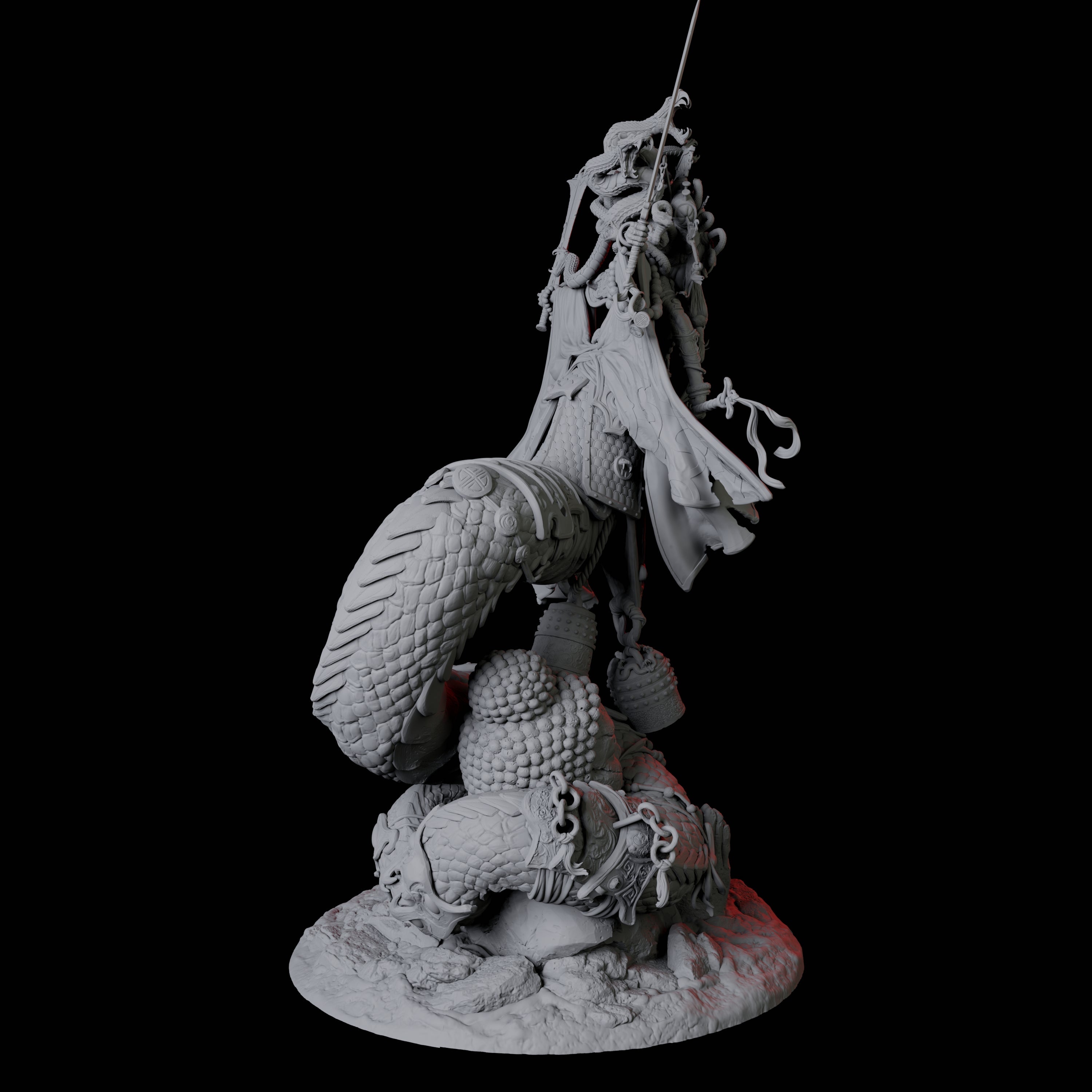 Mega Marilith Matriarch Miniature for Dungeons and Dragons, Pathfinder or other TTRPGs