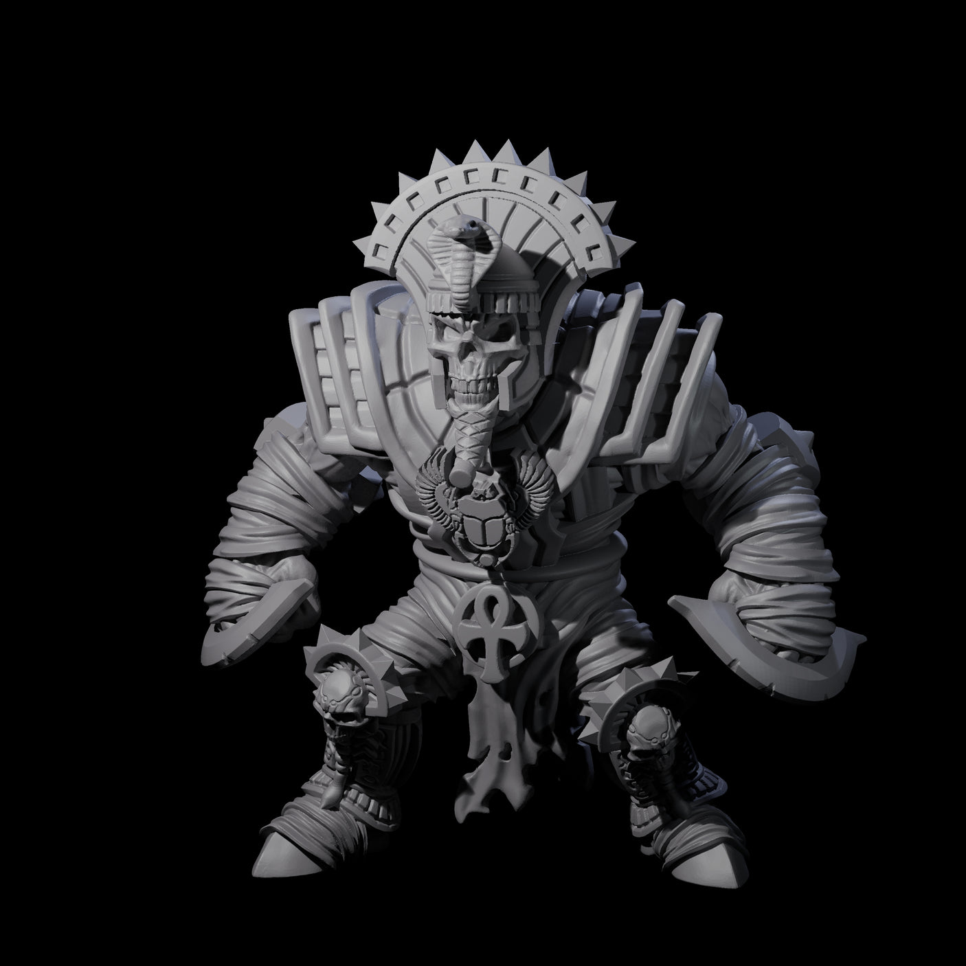 Mega Mummy A Miniature for Dungeons and Dragons, Pathfinder or other TTRPGs