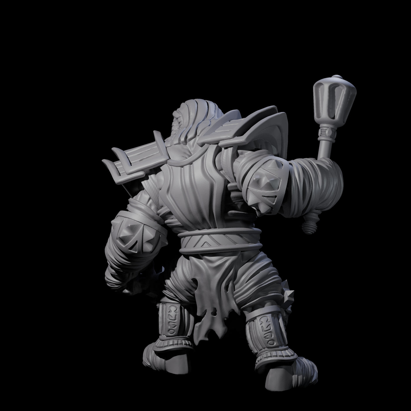 Mega Mummy B Miniature for Dungeons and Dragons, Pathfinder or other TTRPGs