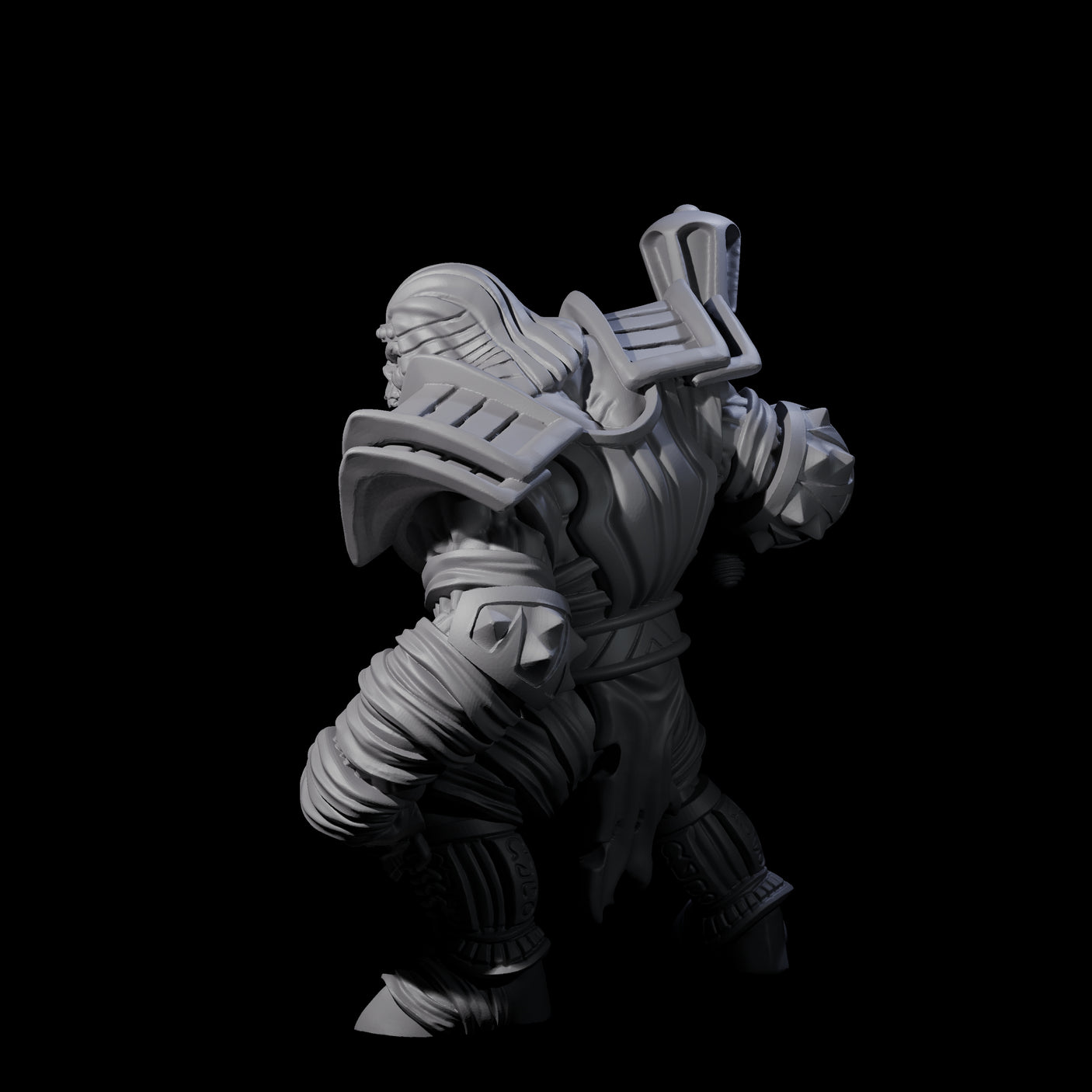 Mega Mummy B Miniature for Dungeons and Dragons, Pathfinder or other TTRPGs