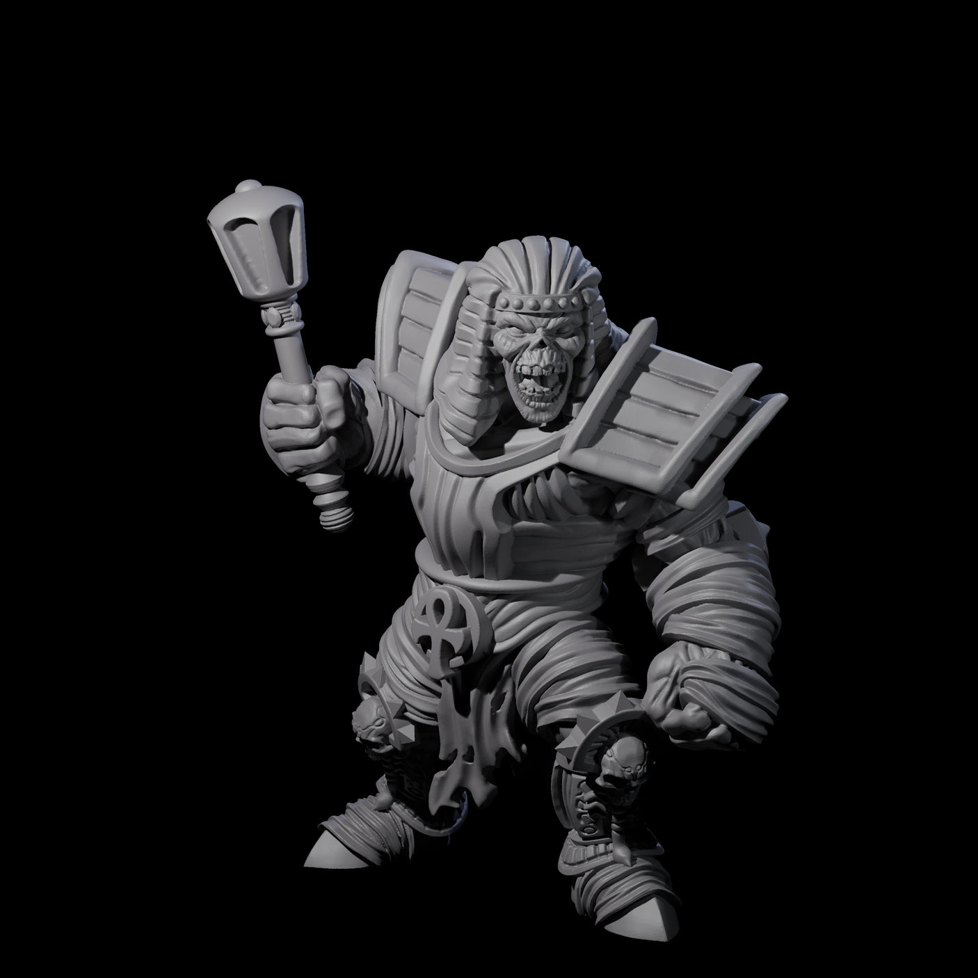 Mega Mummy B Miniature for Dungeons and Dragons, Pathfinder or other TTRPGs