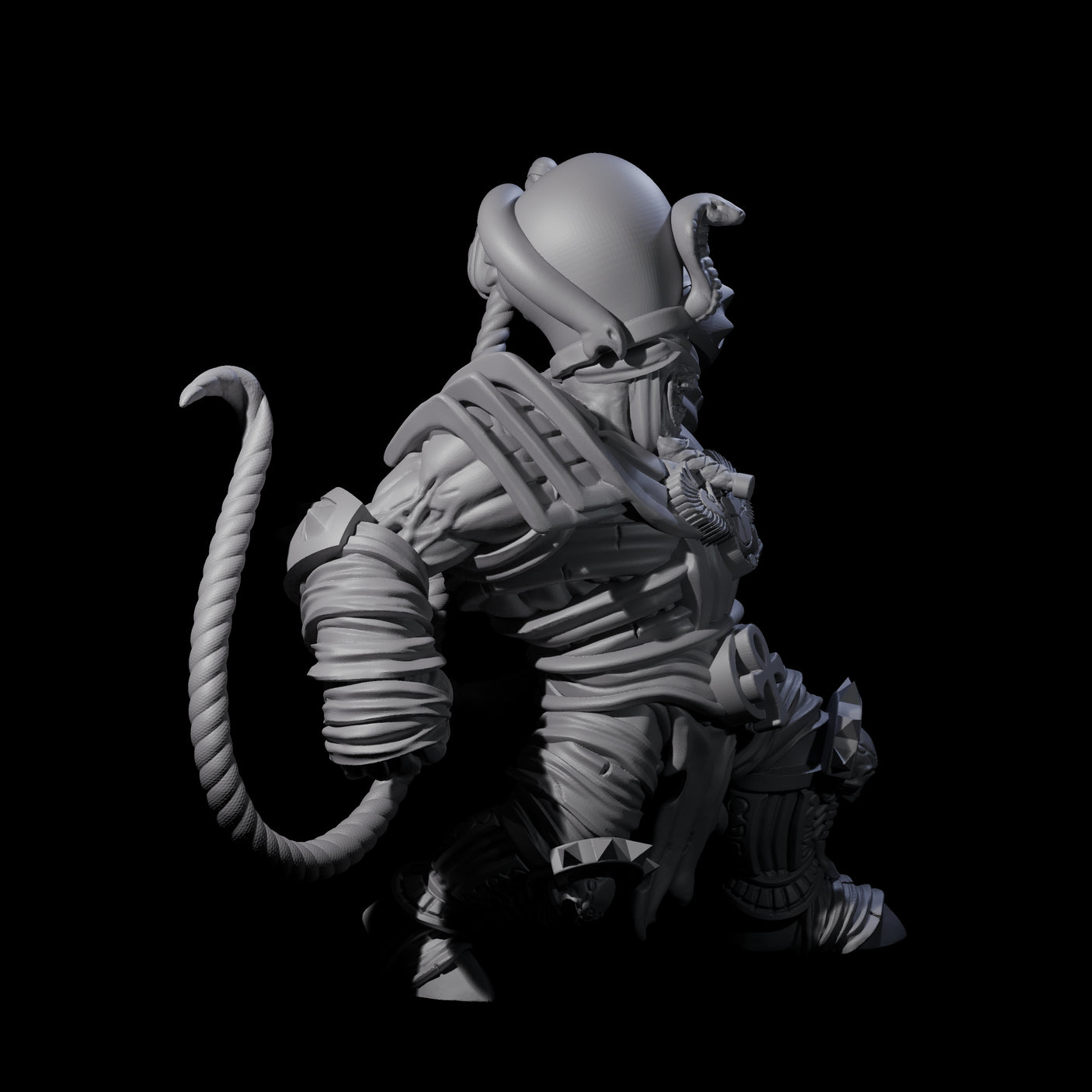 Mega Mummy C Miniature for Dungeons and Dragons, Pathfinder or other TTRPGs
