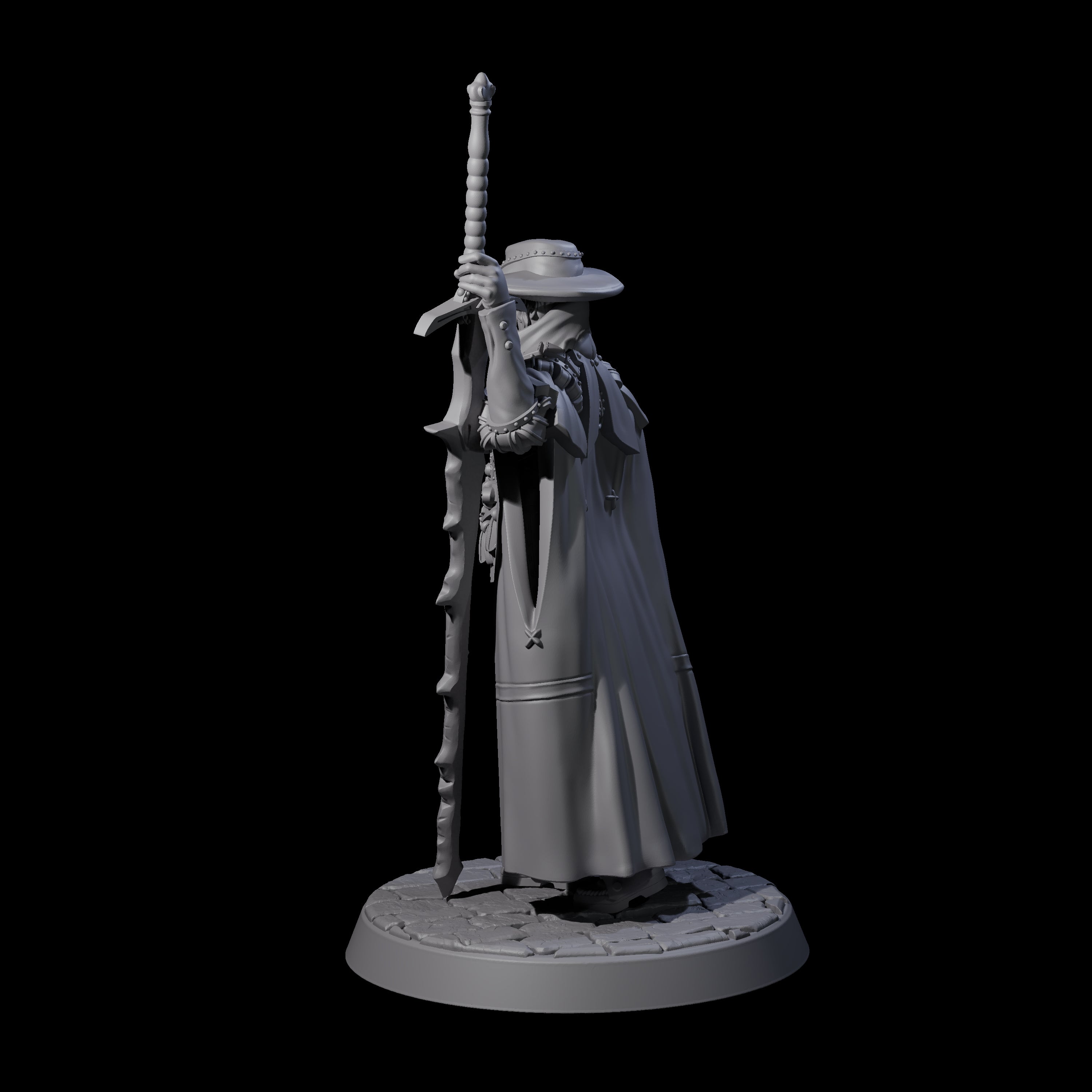 Mega Sword Gentleman Miniature for Dungeons and Dragons, Pathfinder or other TTRPGs
