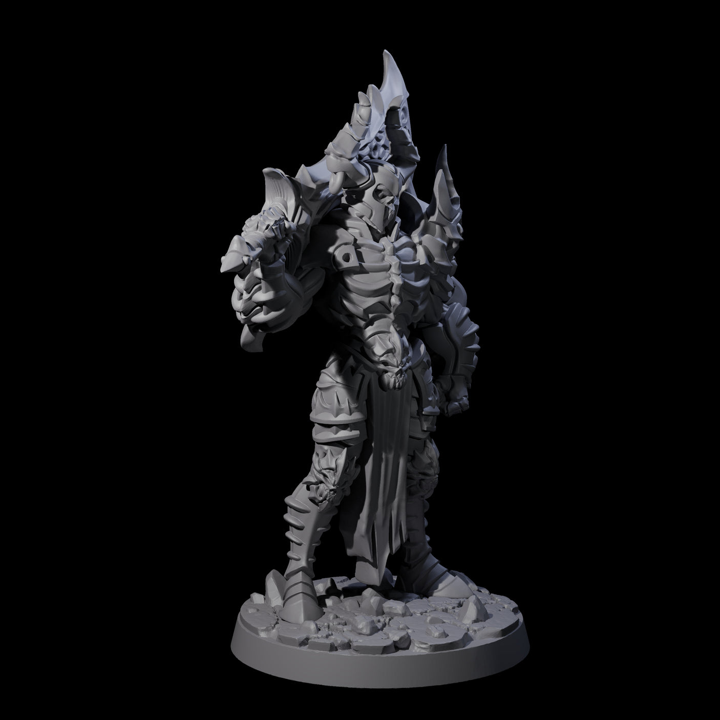 Mega Undead Death Knight Miniature for Dungeons and Dragons, Pathfinder or other TTRPGs