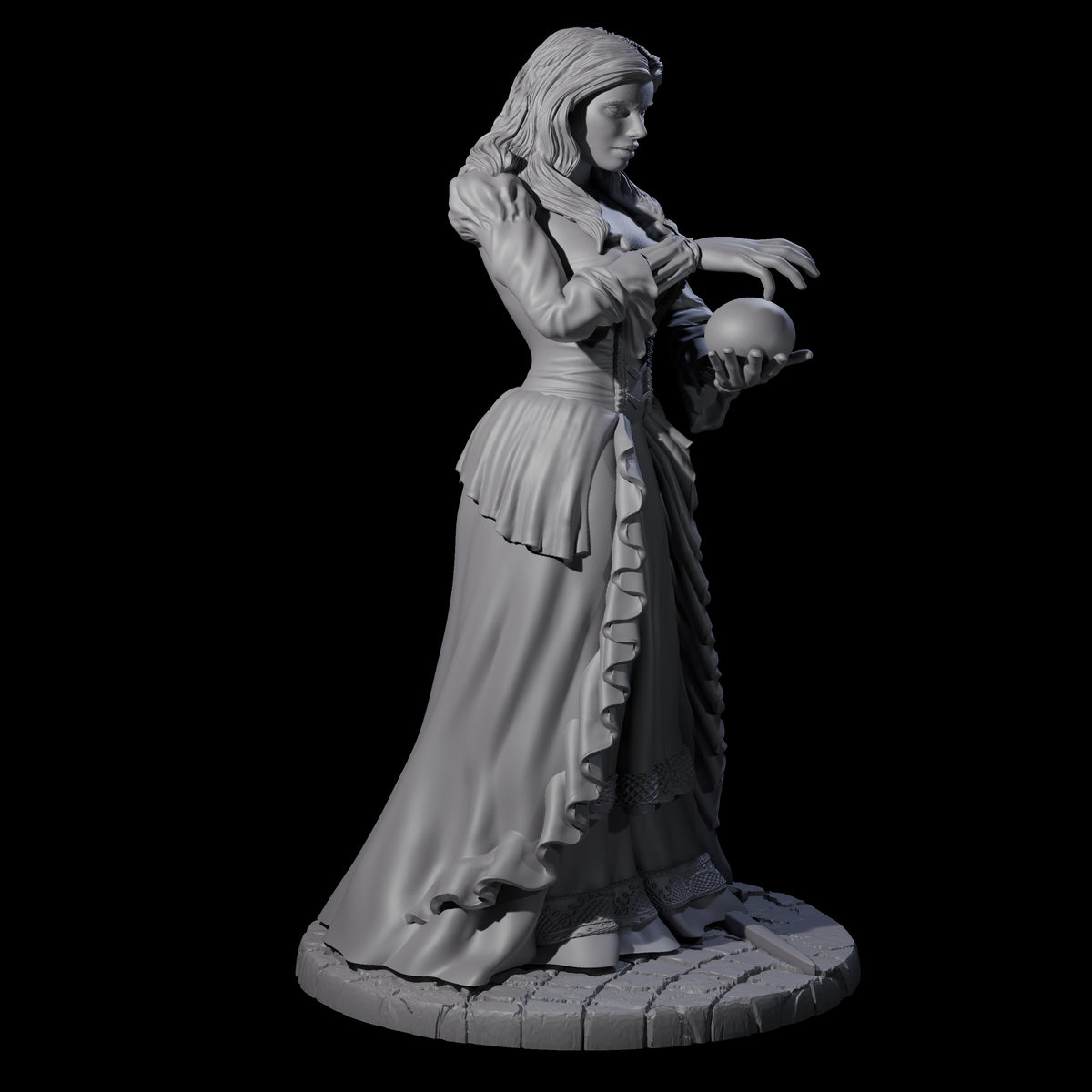 Megrid - Casting Wizard Miniature for Dungeons and Dragons, Pathfinder or other TTRPGs
