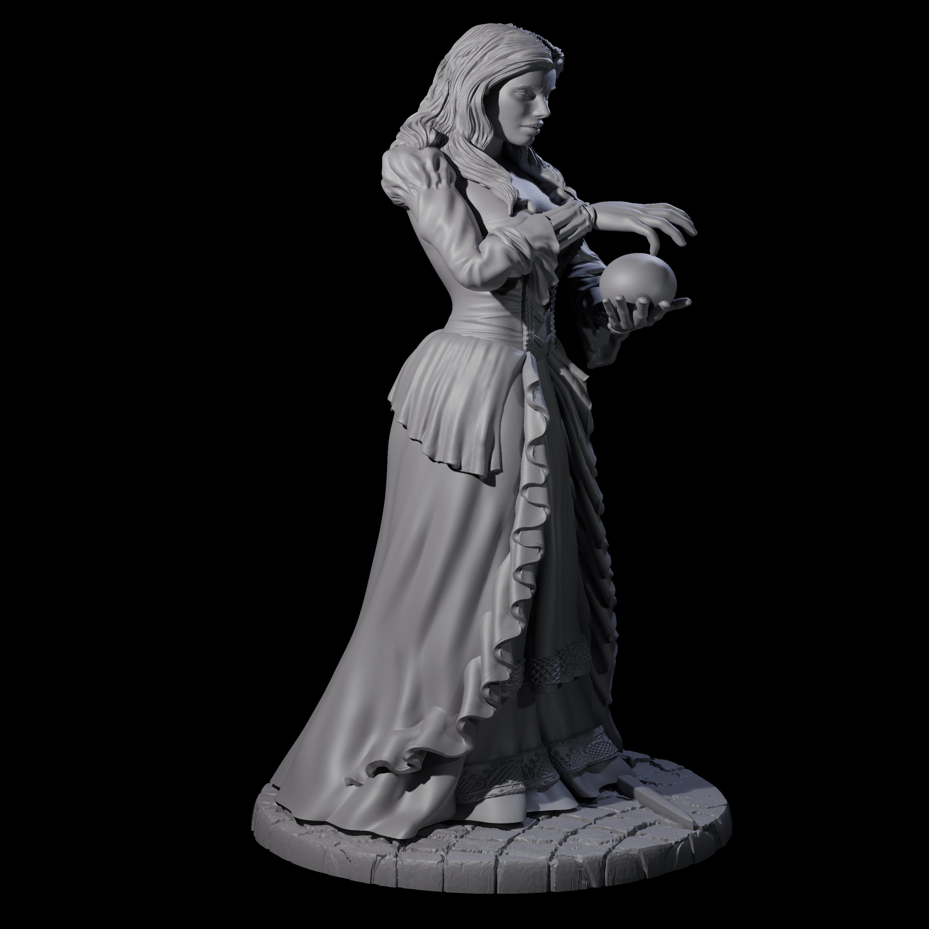 Megrid - Casting Wizard Miniature for Dungeons and Dragons, Pathfinder or other TTRPGs