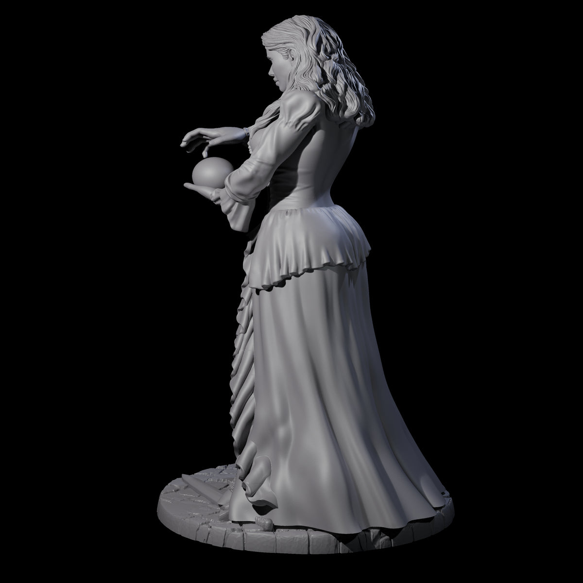 Megrid - Casting Wizard Miniature for Dungeons and Dragons, Pathfinder or other TTRPGs