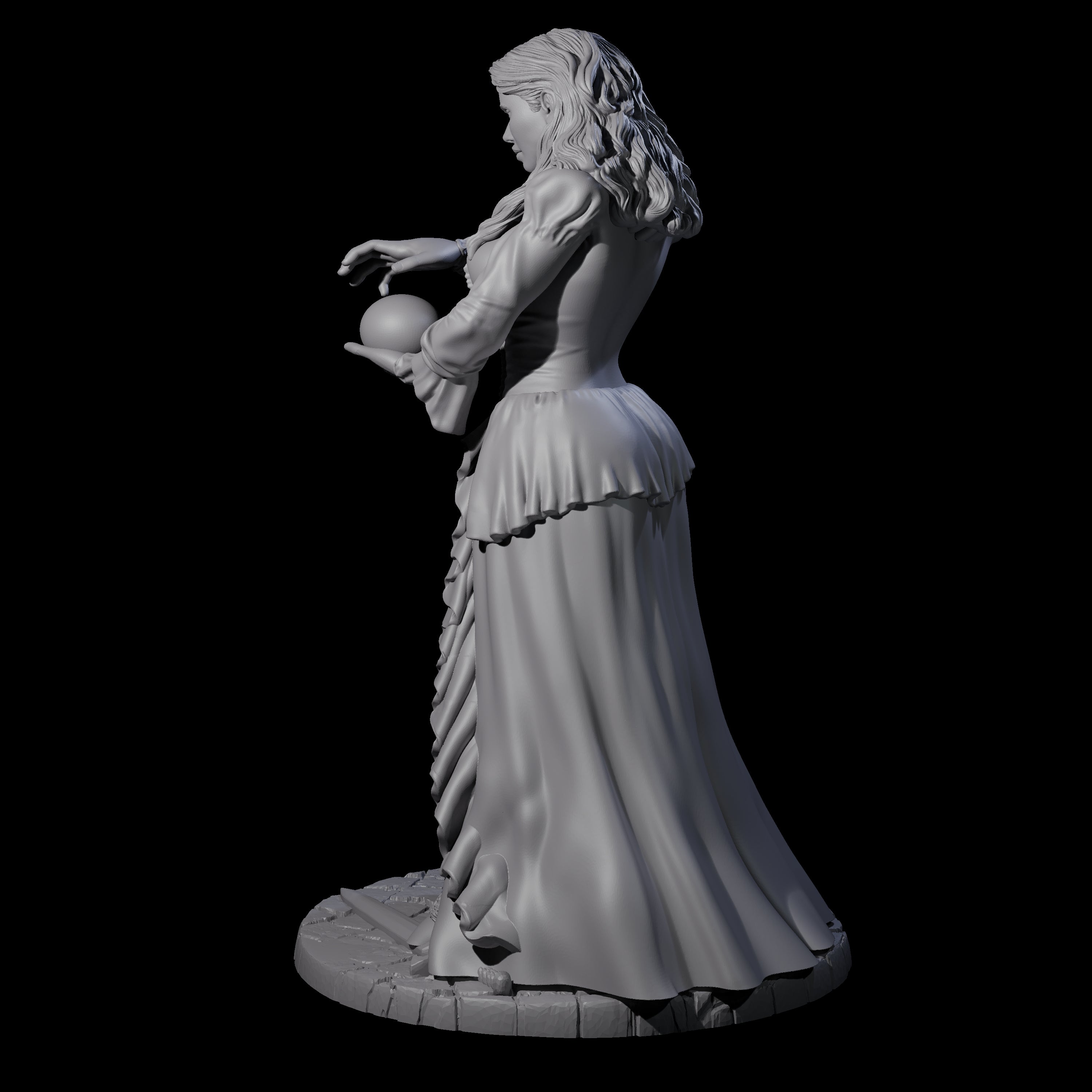 Megrid - Casting Wizard Miniature for Dungeons and Dragons, Pathfinder or other TTRPGs