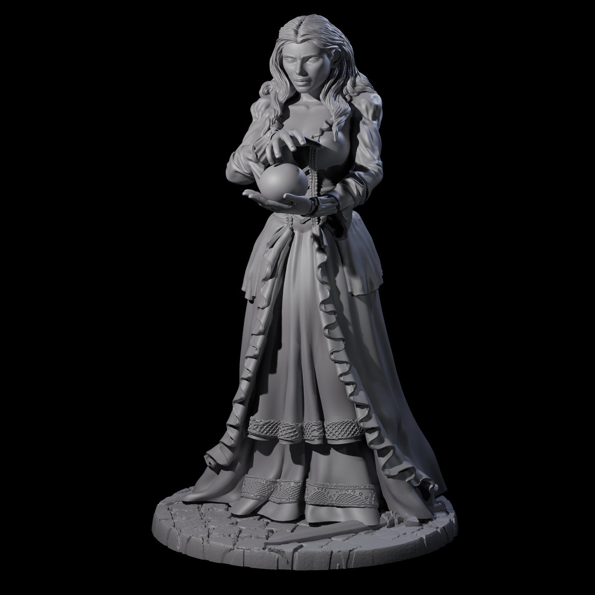 Megrid - Casting Wizard Miniature for Dungeons and Dragons, Pathfinder or other TTRPGs