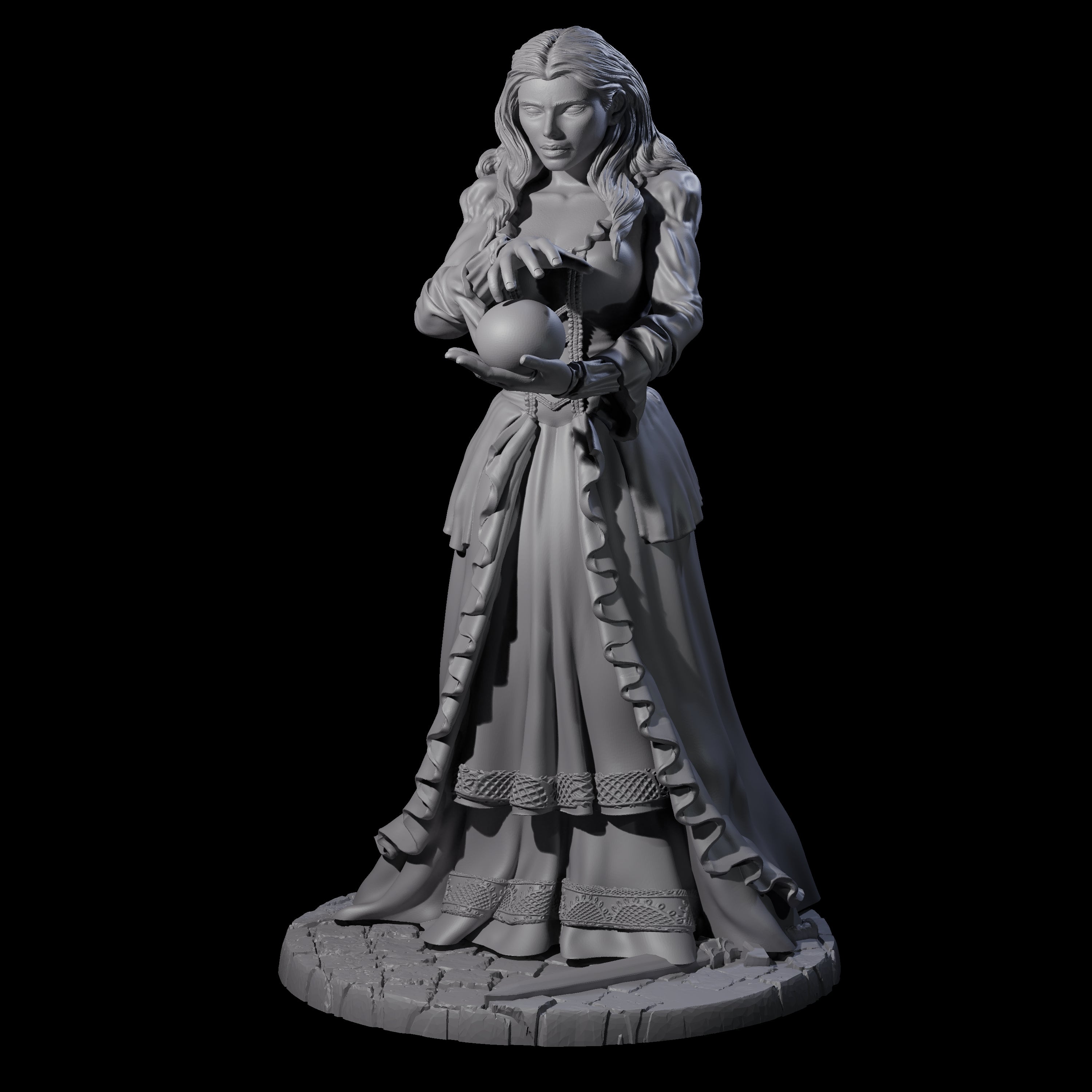Megrid - Casting Wizard Miniature for Dungeons and Dragons, Pathfinder or other TTRPGs