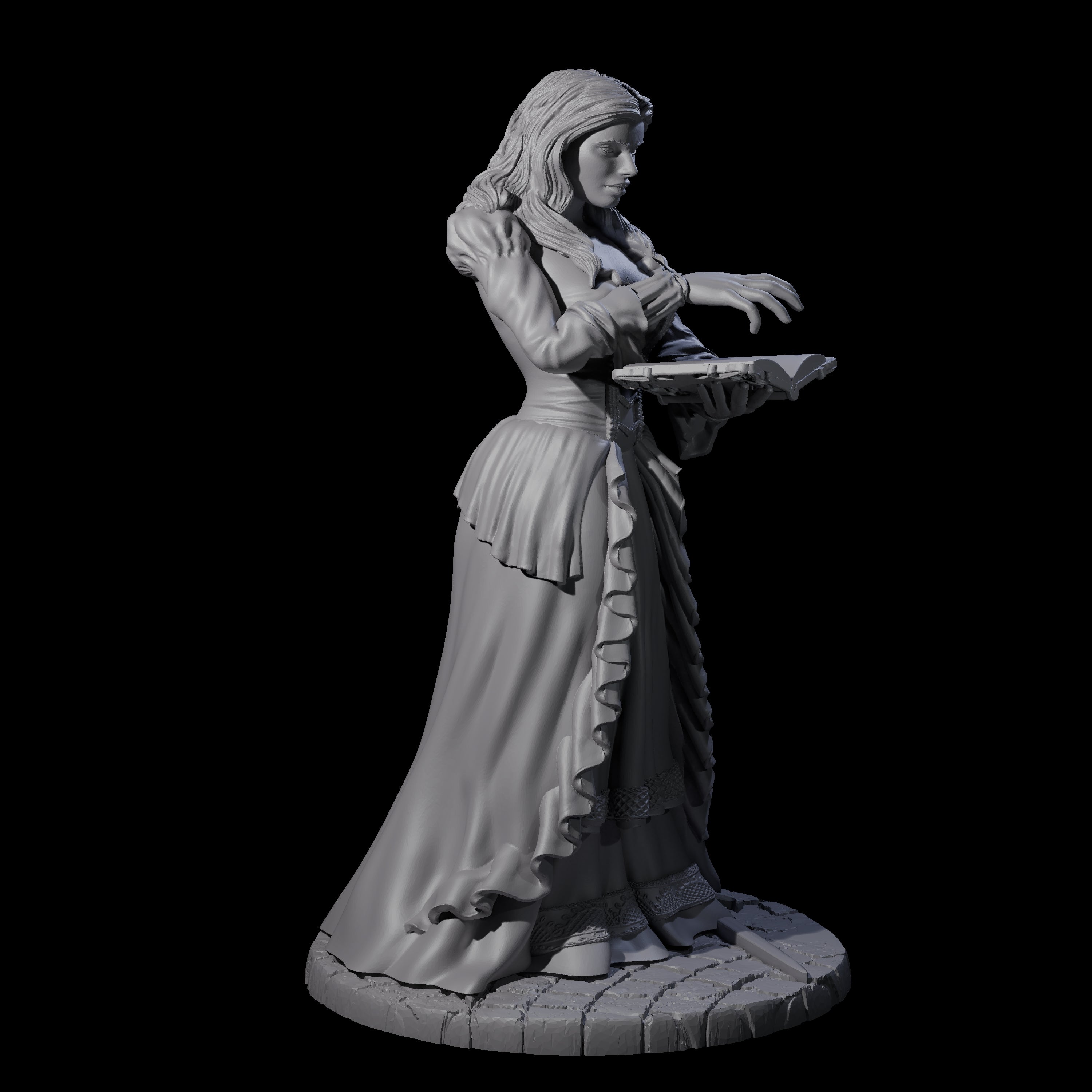 Megrid - Casting Wizard Miniature for Dungeons and Dragons, Pathfinder or other TTRPGs
