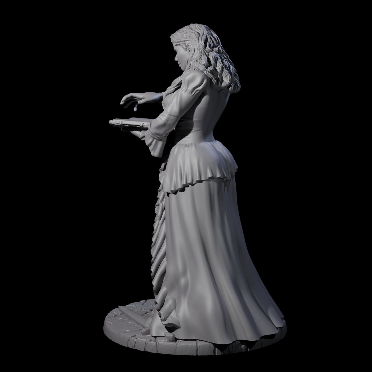 Megrid - Casting Wizard Miniature for Dungeons and Dragons, Pathfinder or other TTRPGs