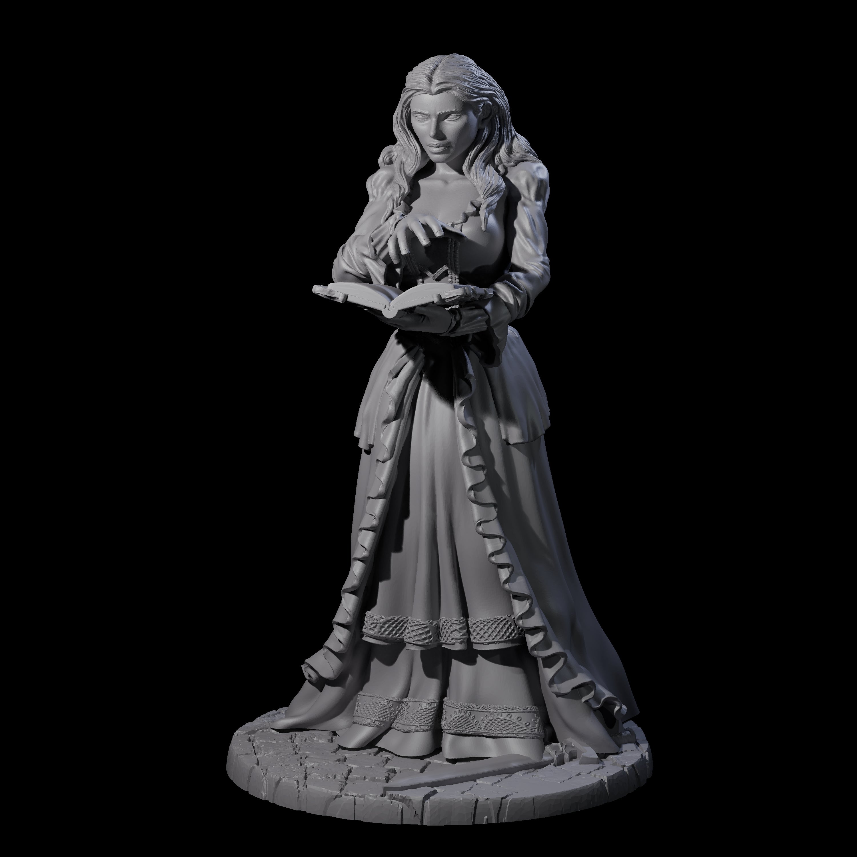 Megrid - Casting Wizard Miniature for Dungeons and Dragons, Pathfinder or other TTRPGs