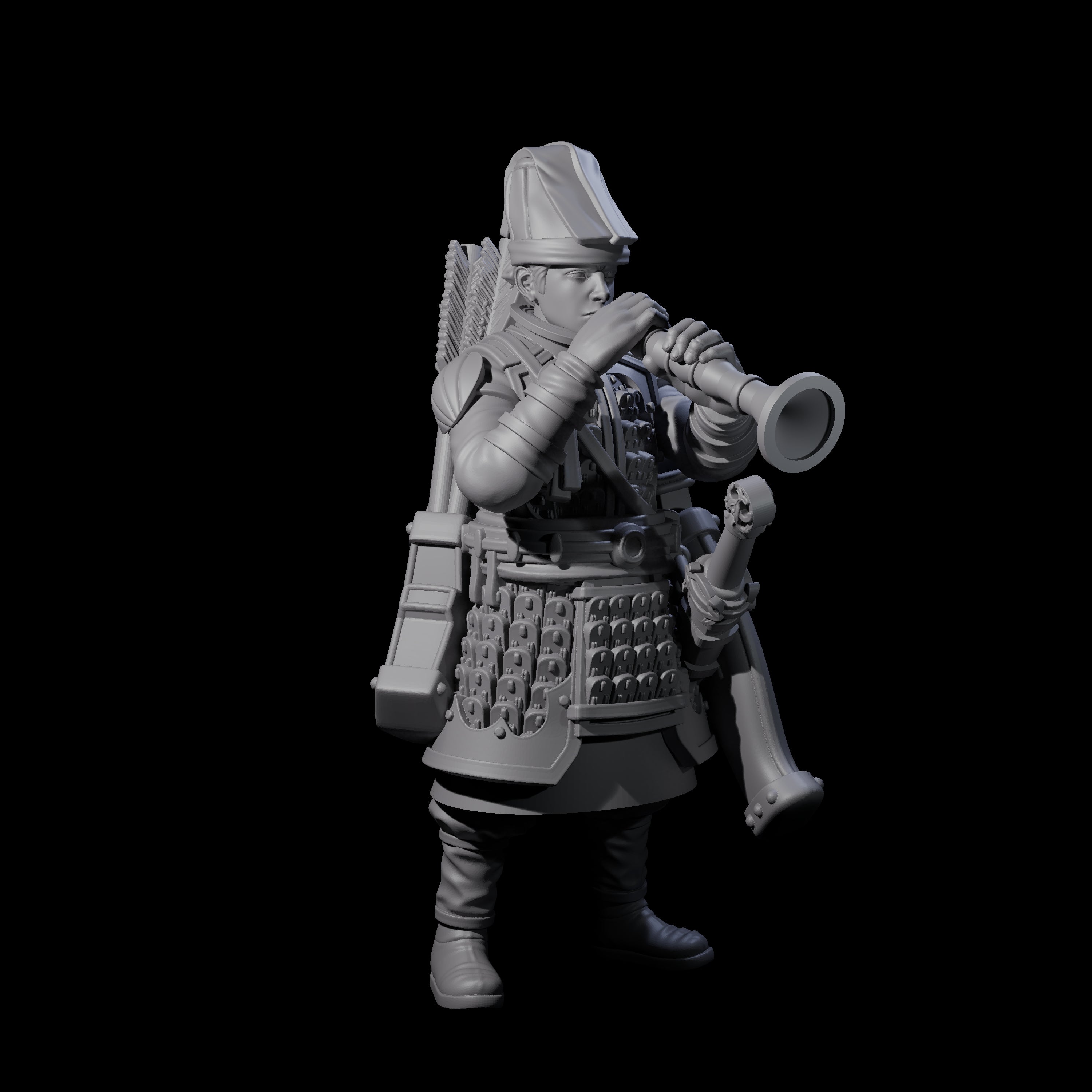 Melodious Human Warrior Musician Miniature for Dungeons and Dragons, Pathfinder or other TTRPGs