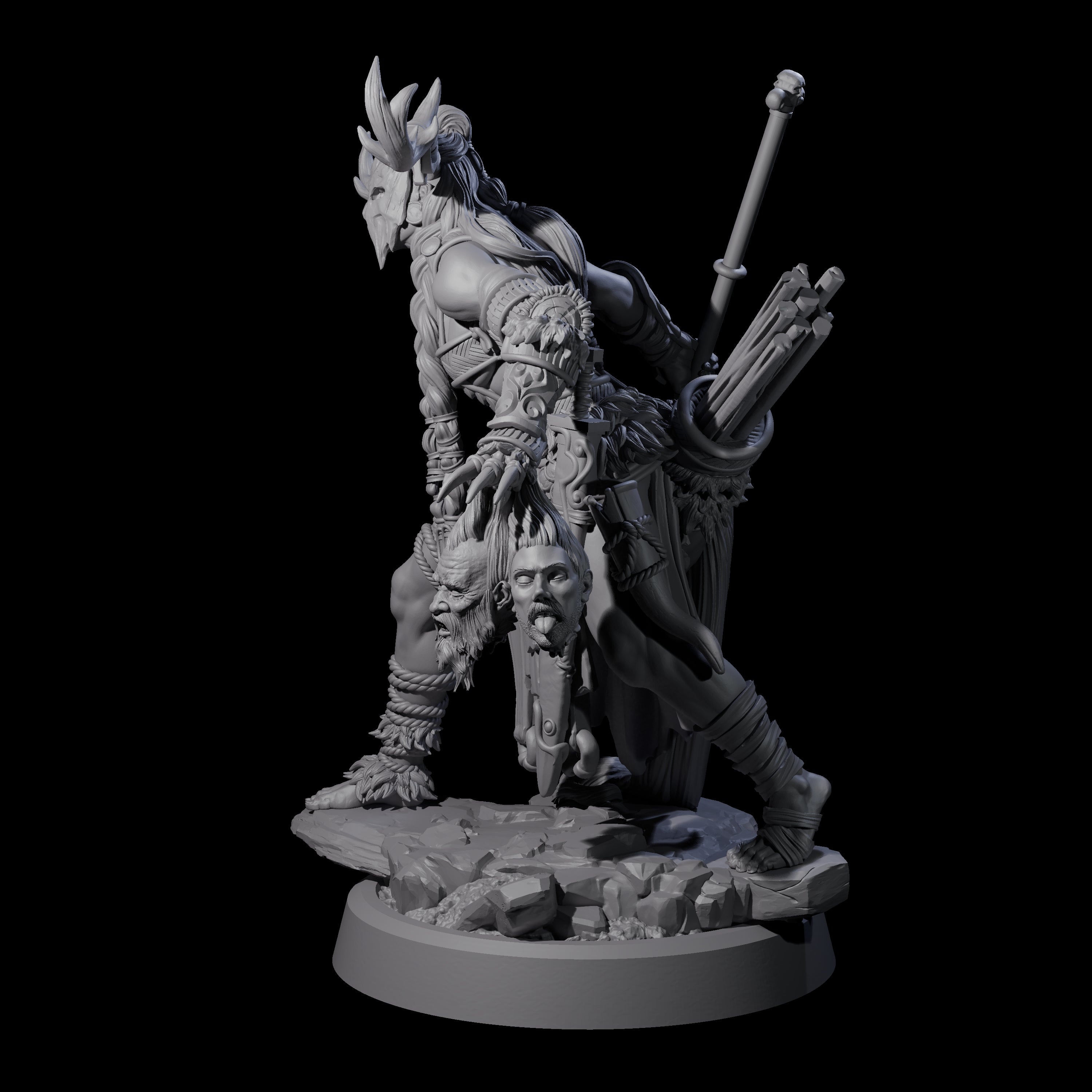 Men Slaying Hervor A Miniature for Dungeons and Dragons, Pathfinder or other TTRPGs