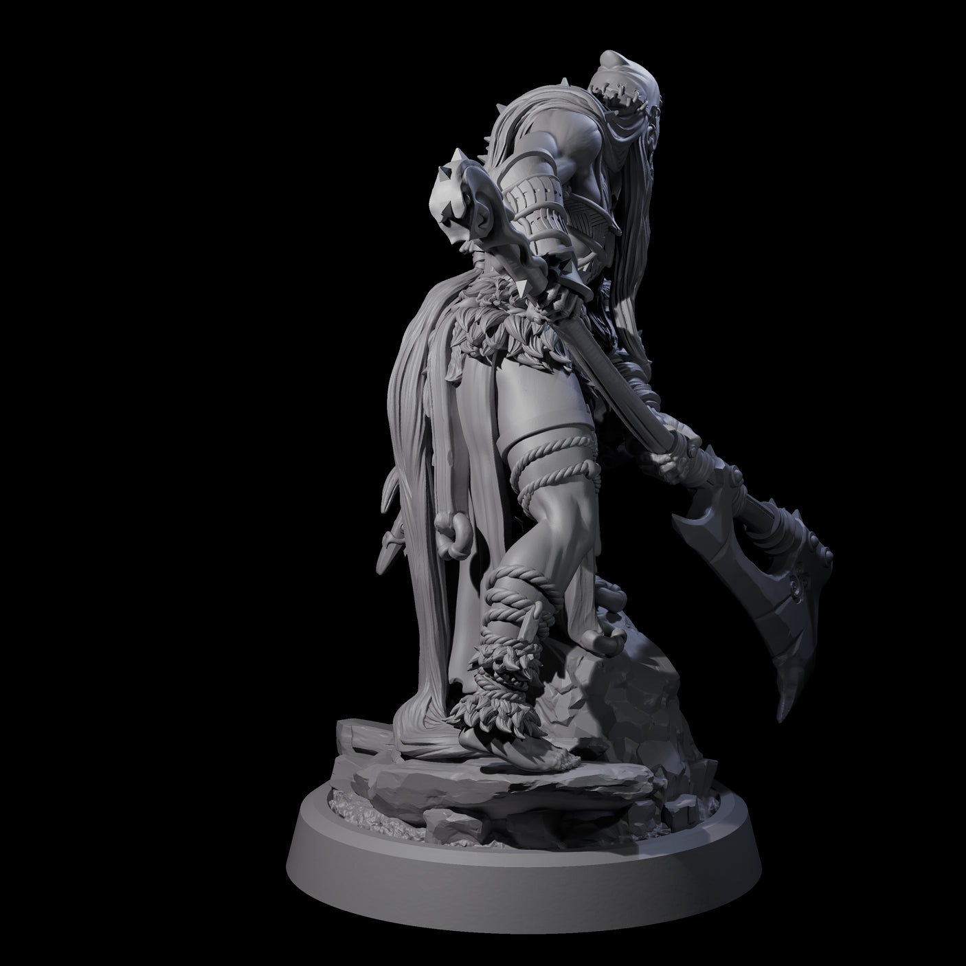 Men Slaying Hervor B Miniature for Dungeons and Dragons, Pathfinder or other TTRPGs