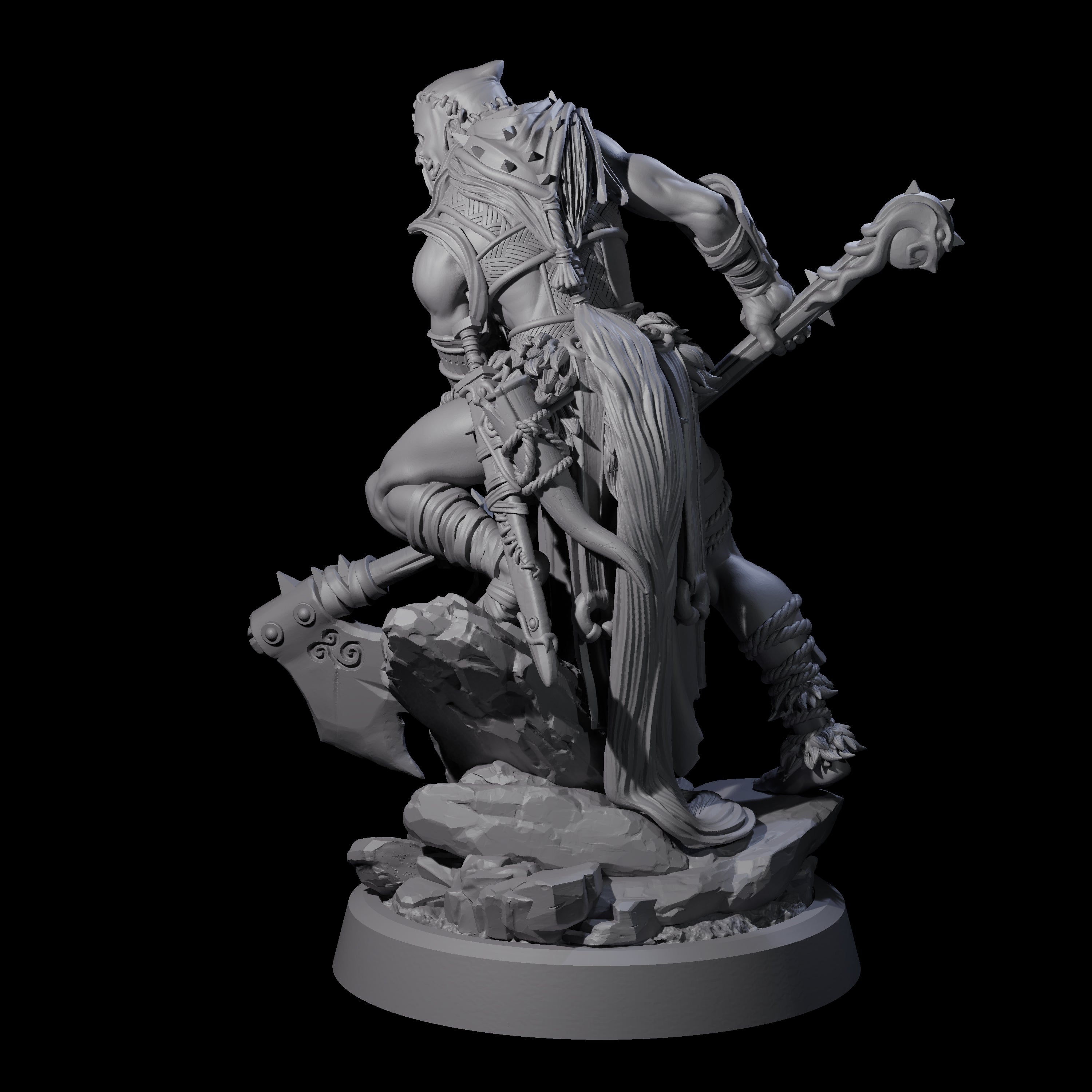 Men Slaying Hervor B Miniature for Dungeons and Dragons, Pathfinder or other TTRPGs