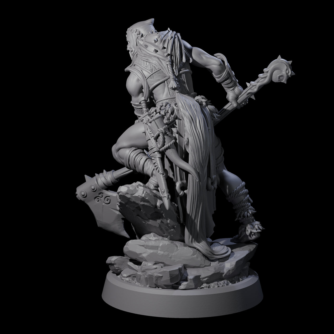 Men Slaying Hervor B Miniature for Dungeons and Dragons, Pathfinder or other TTRPGs
