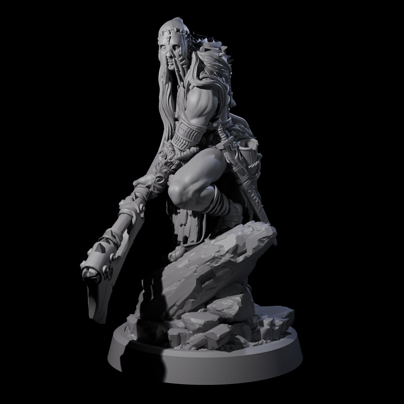 Men Slaying Hervor B Miniature for Dungeons and Dragons, Pathfinder or other TTRPGs