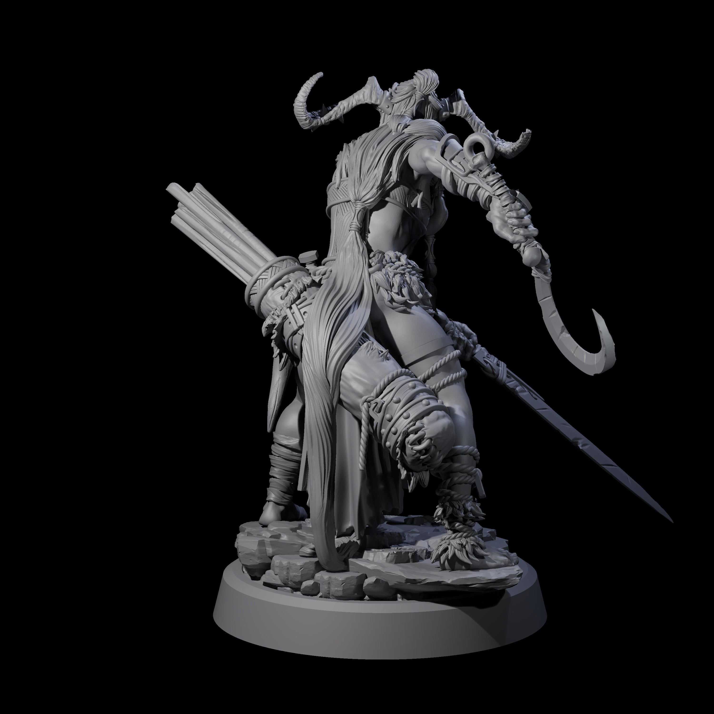 Men Slaying Hervor C Miniature for Dungeons and Dragons, Pathfinder or other TTRPGs