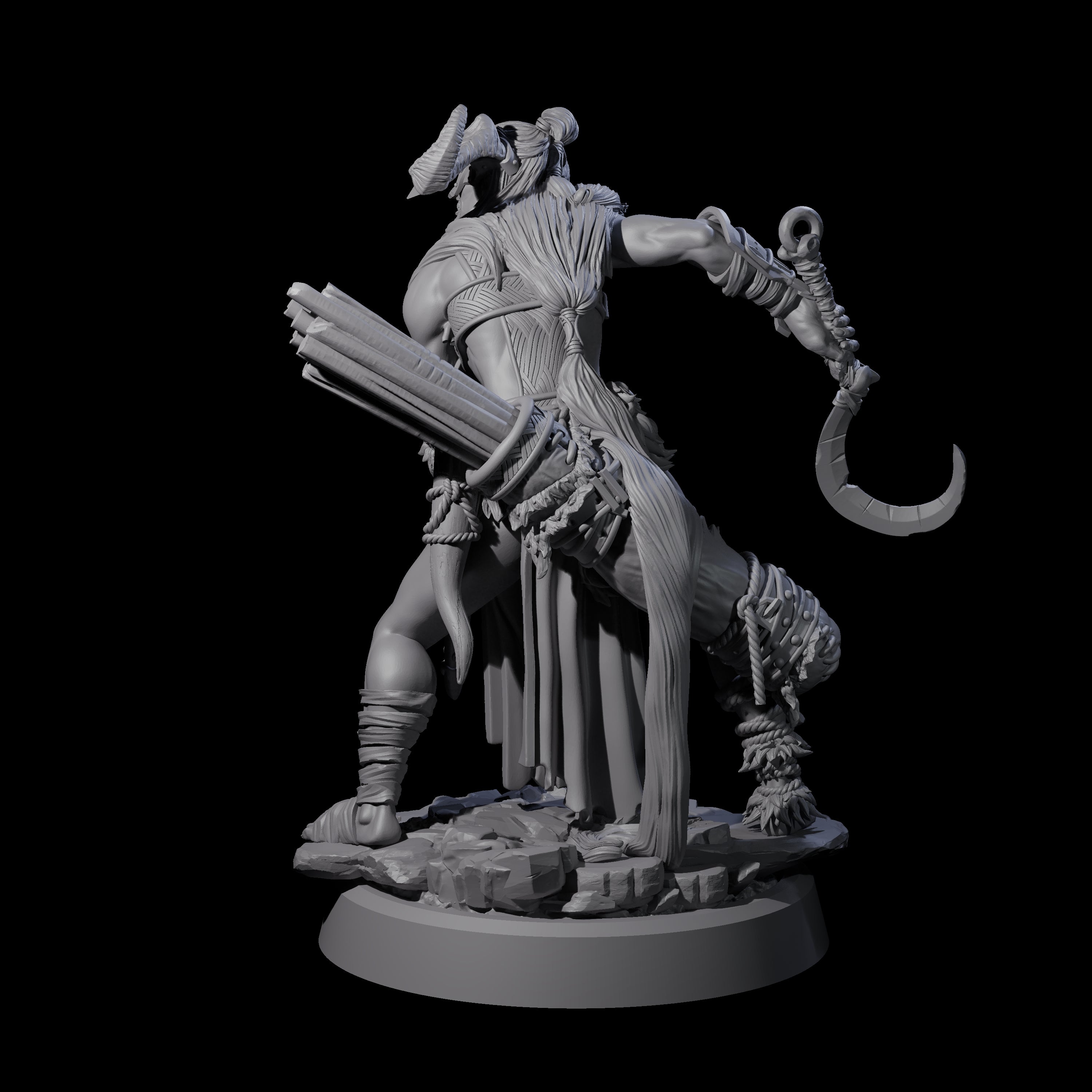 Men Slaying Hervor C Miniature for Dungeons and Dragons, Pathfinder or other TTRPGs