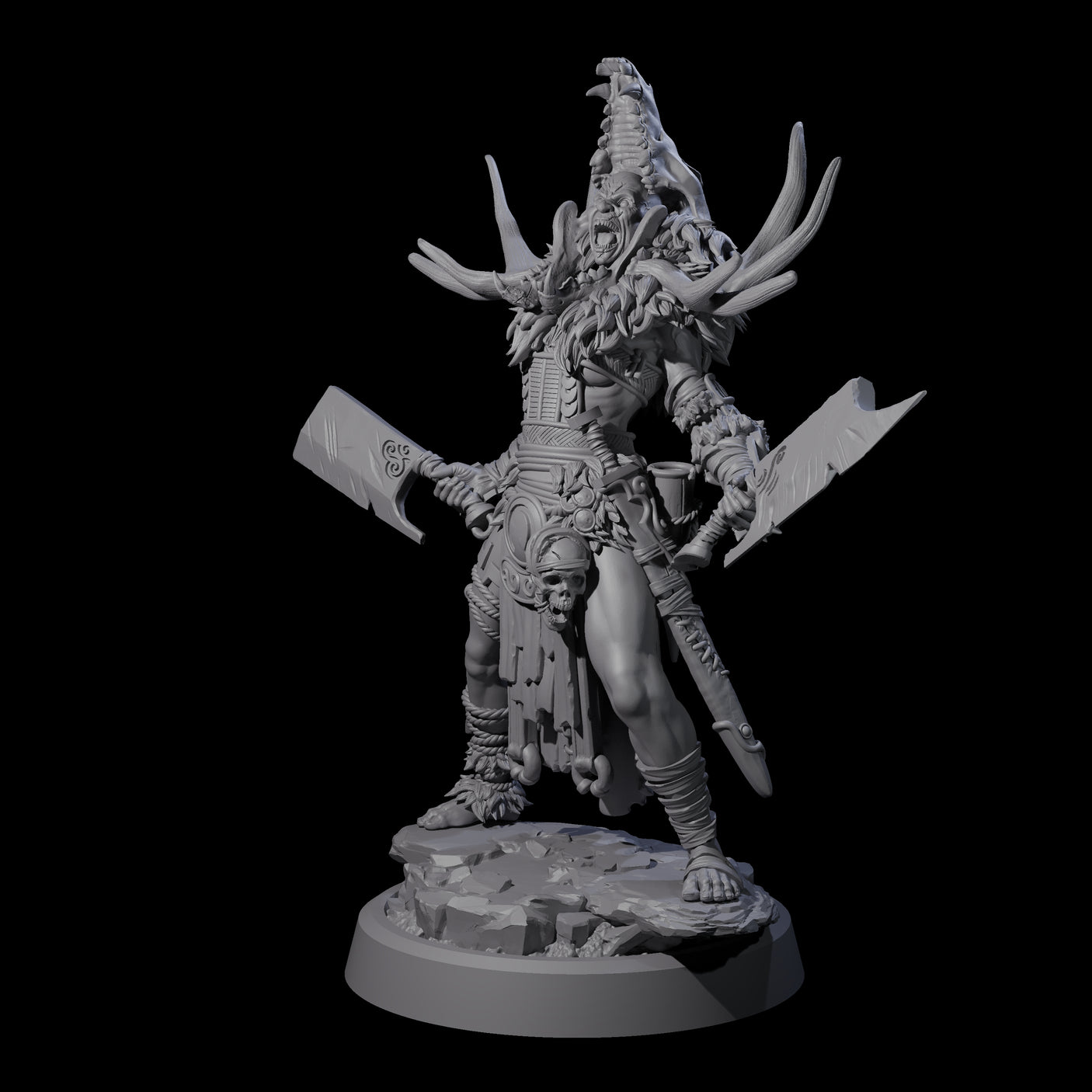 Men Slaying Hervor D Miniature for Dungeons and Dragons, Pathfinder or other TTRPGs