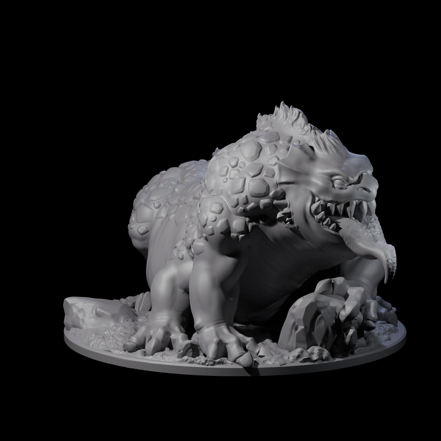 Menacing Basilisk Monstrosity Miniature for Dungeons and Dragons, Pathfinder or other TTRPGs