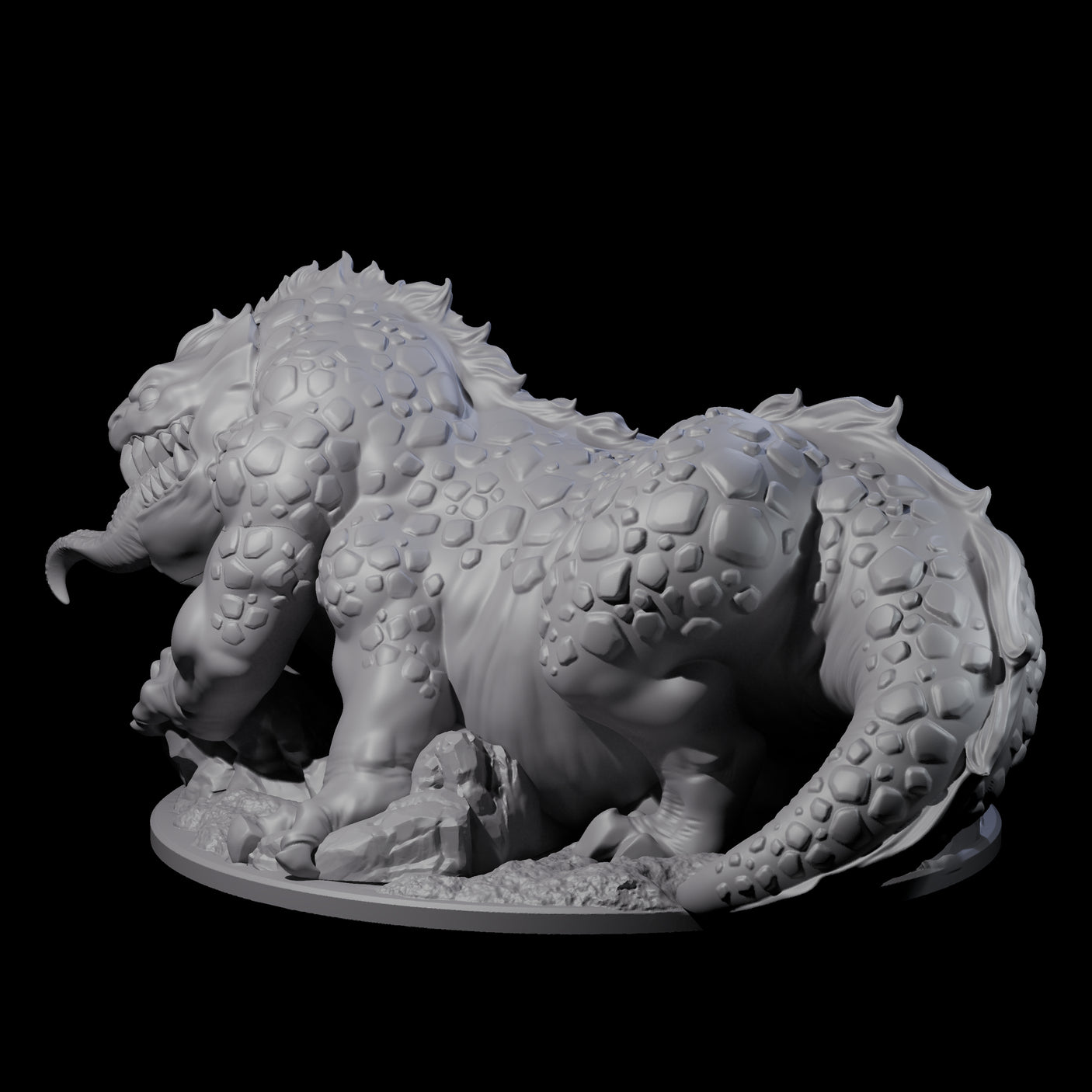Menacing Basilisk Monstrosity Miniature for Dungeons and Dragons, Pathfinder or other TTRPGs