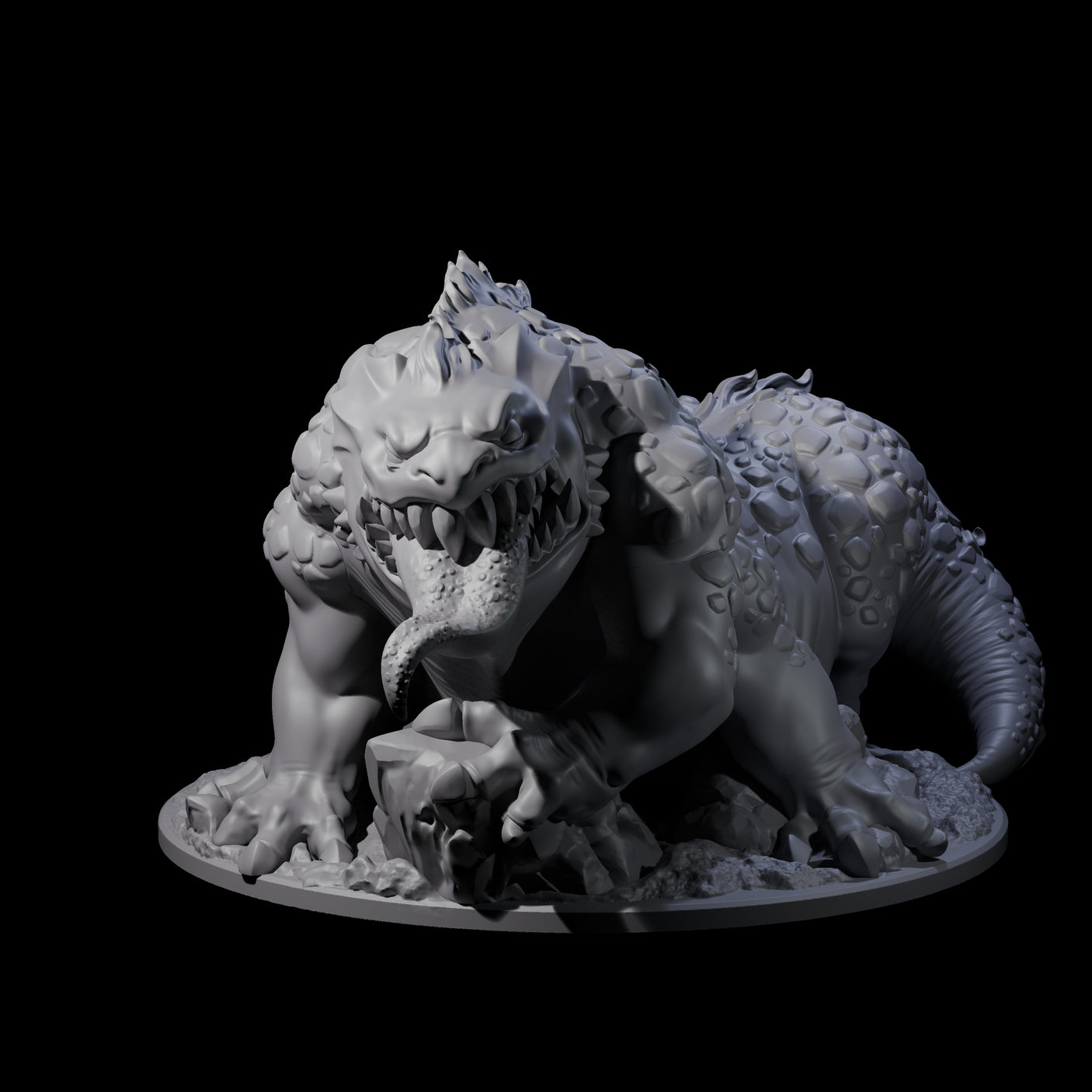 Menacing Basilisk Monstrosity Miniature for Dungeons and Dragons, Pathfinder or other TTRPGs