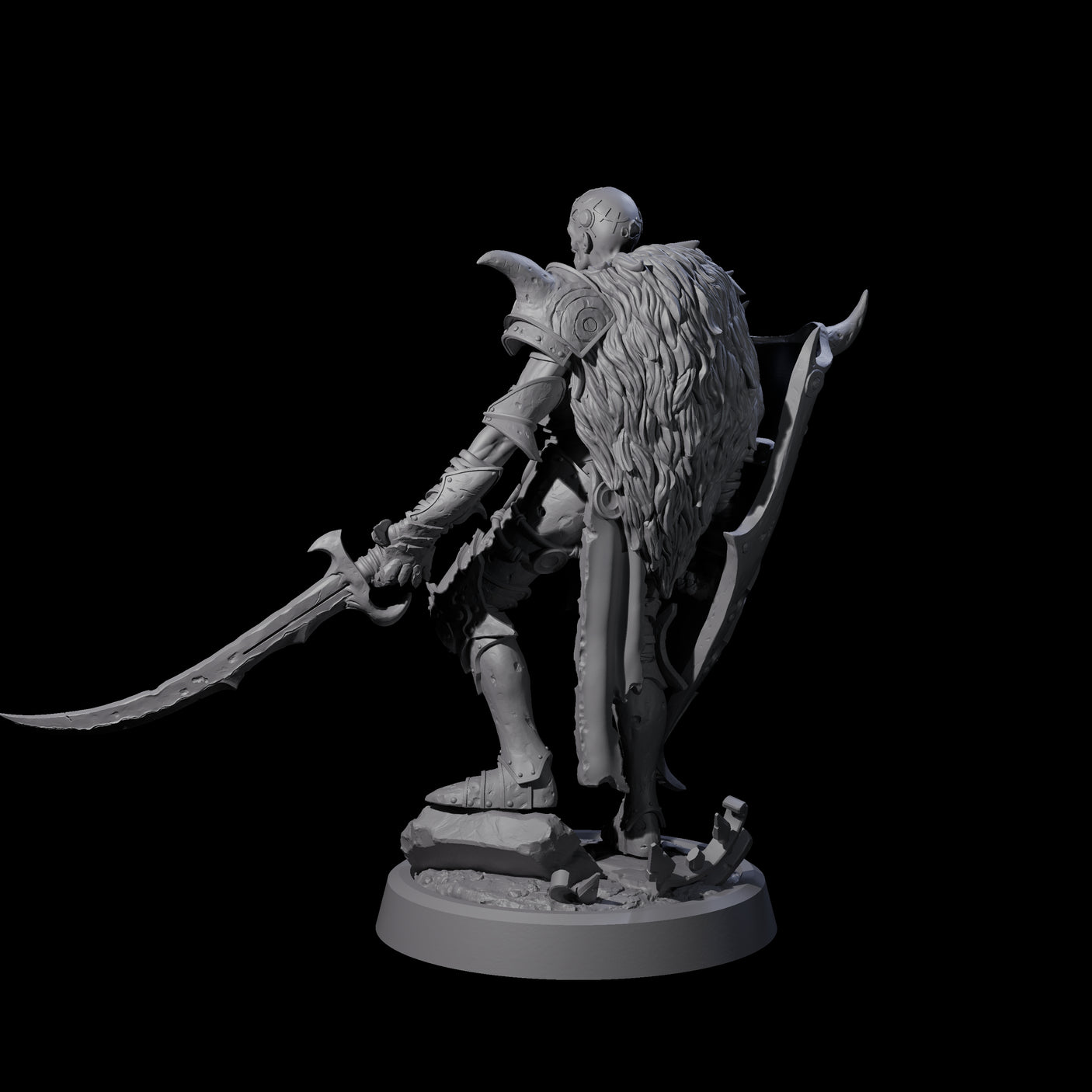 Menacing Death Knight Warrior Miniature for Dungeons and Dragons, Pathfinder or other TTRPGs