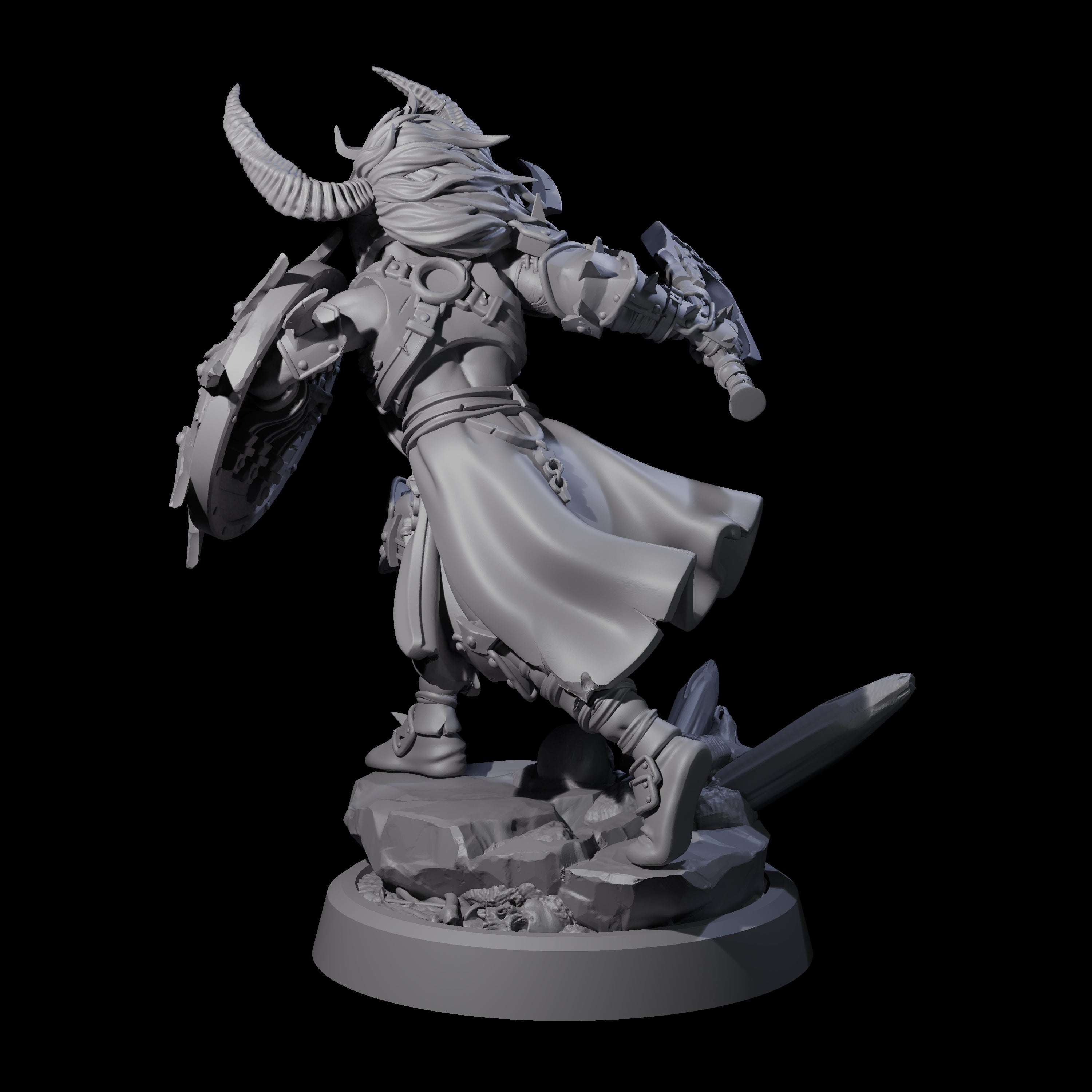 Menacing Shieldmaiden A Miniature for Dungeons and Dragons, Pathfinder or other TTRPGs