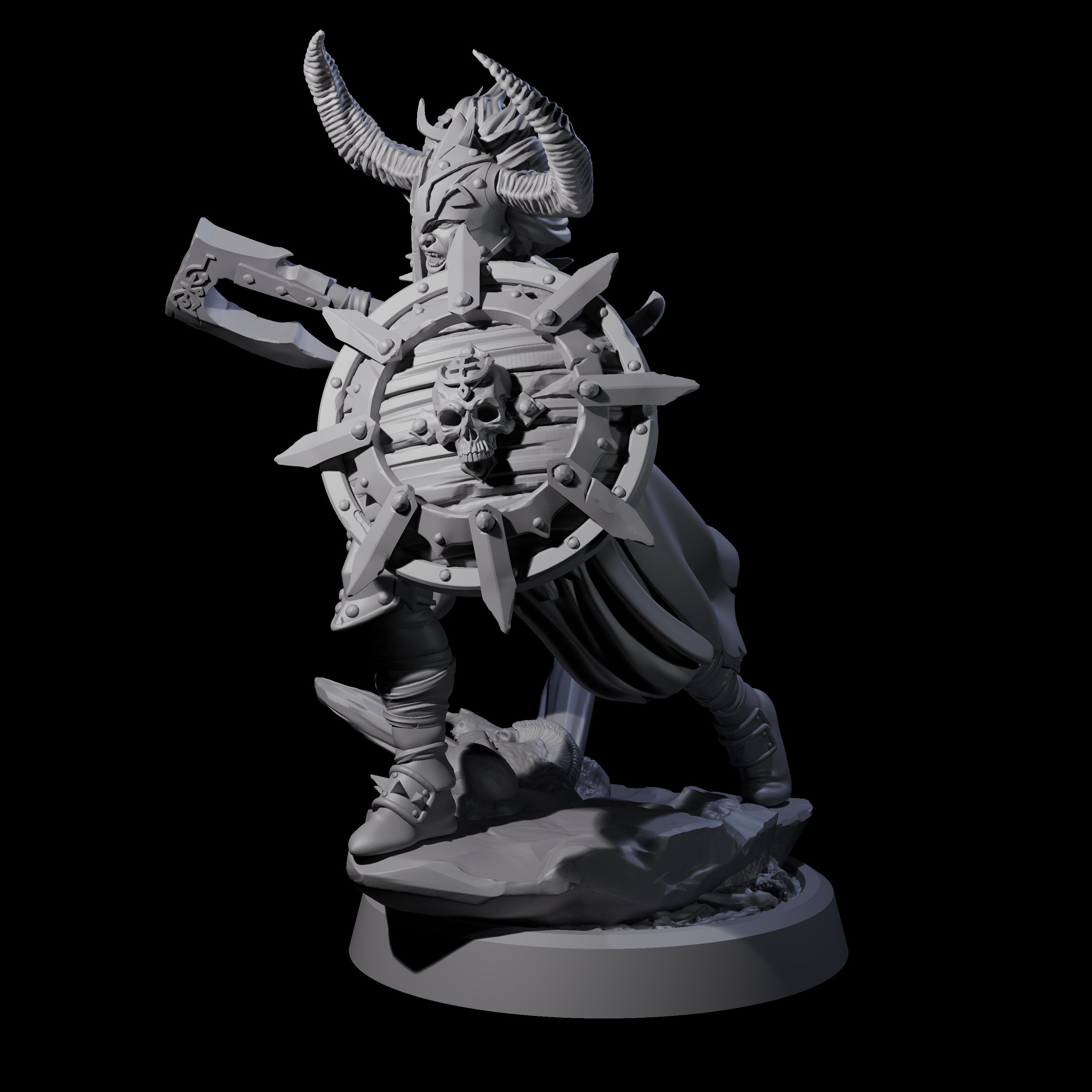 Menacing Shieldmaiden A Miniature for Dungeons and Dragons, Pathfinder or other TTRPGs