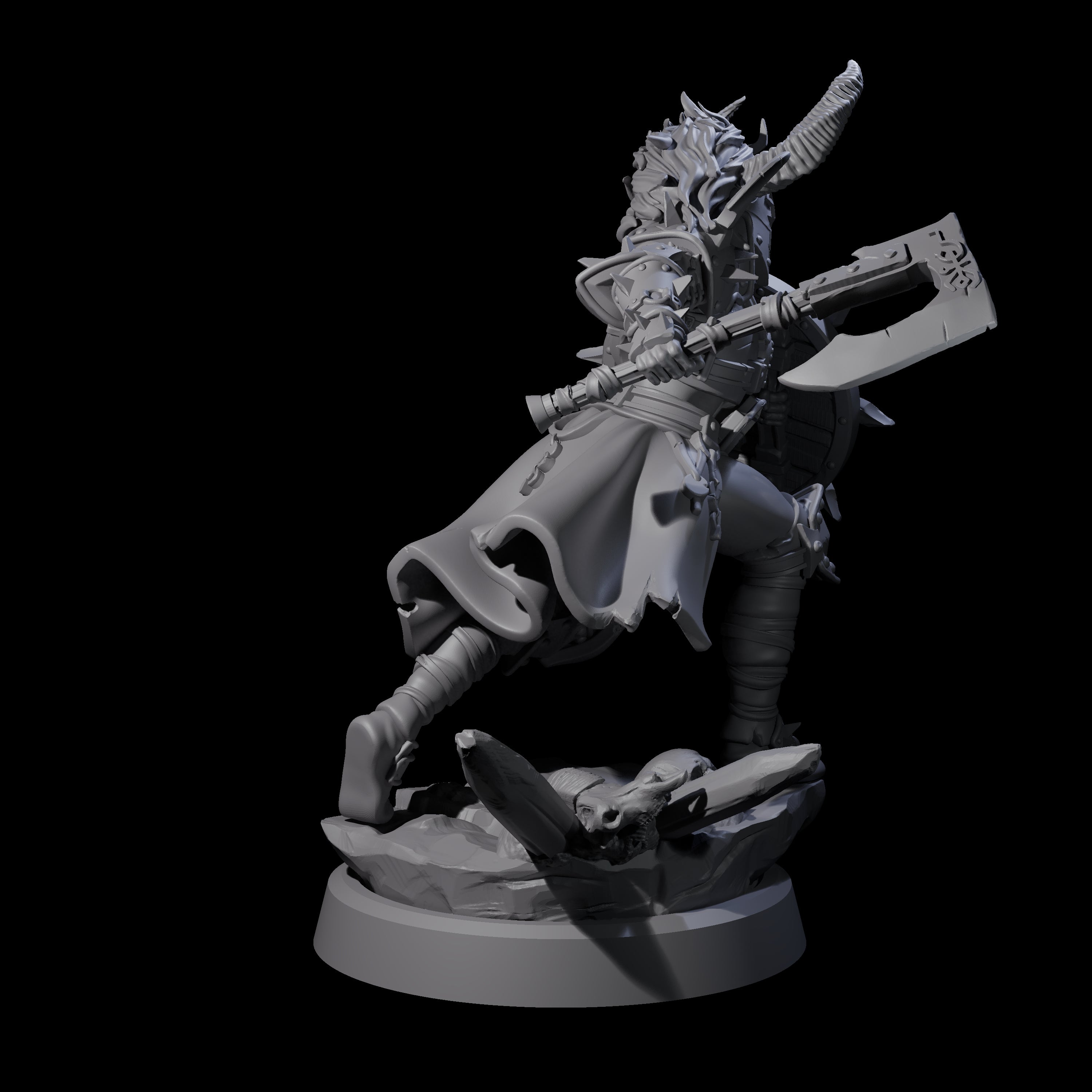 Menacing Shieldmaiden A Miniature for Dungeons and Dragons, Pathfinder or other TTRPGs