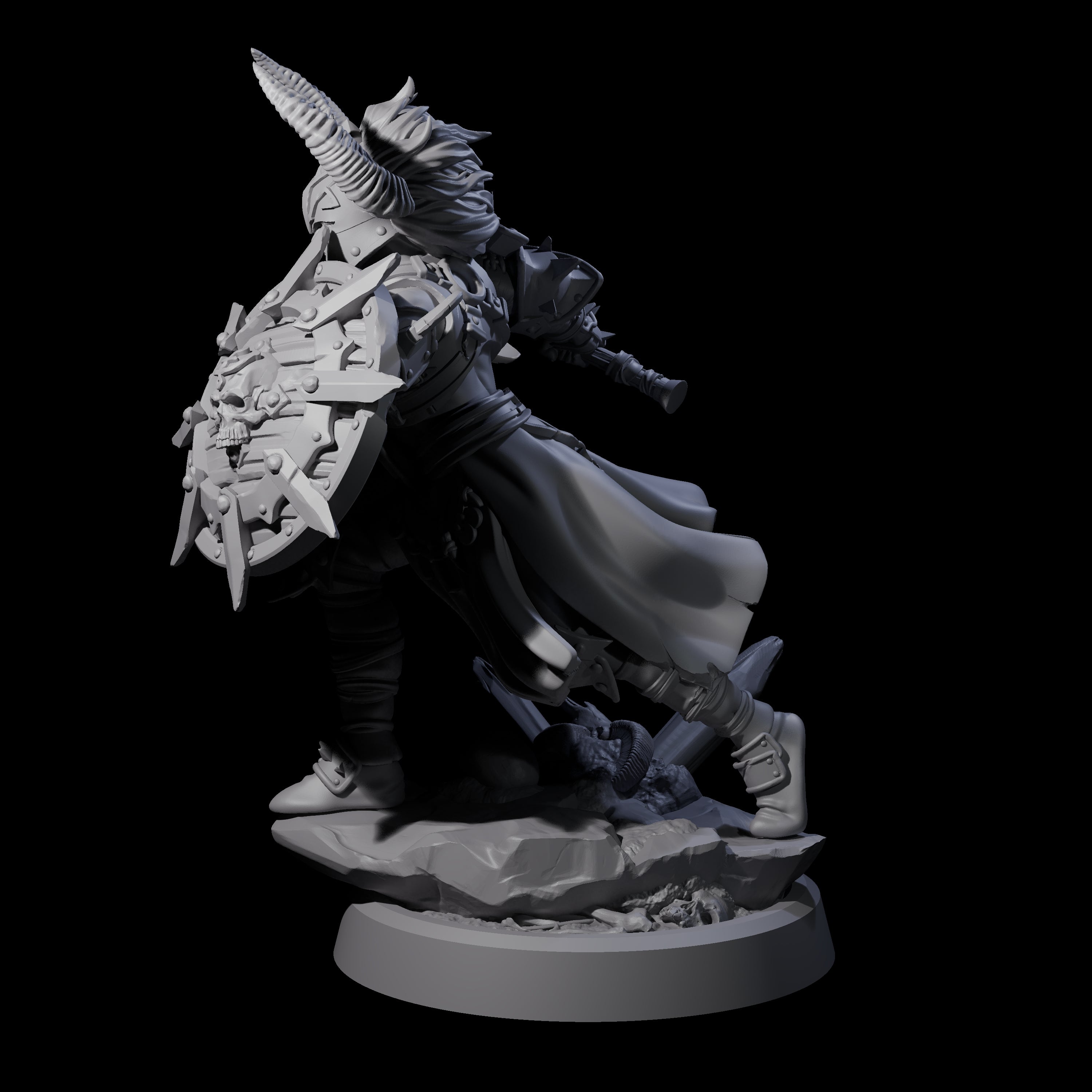 Menacing Shieldmaiden A Miniature for Dungeons and Dragons, Pathfinder or other TTRPGs