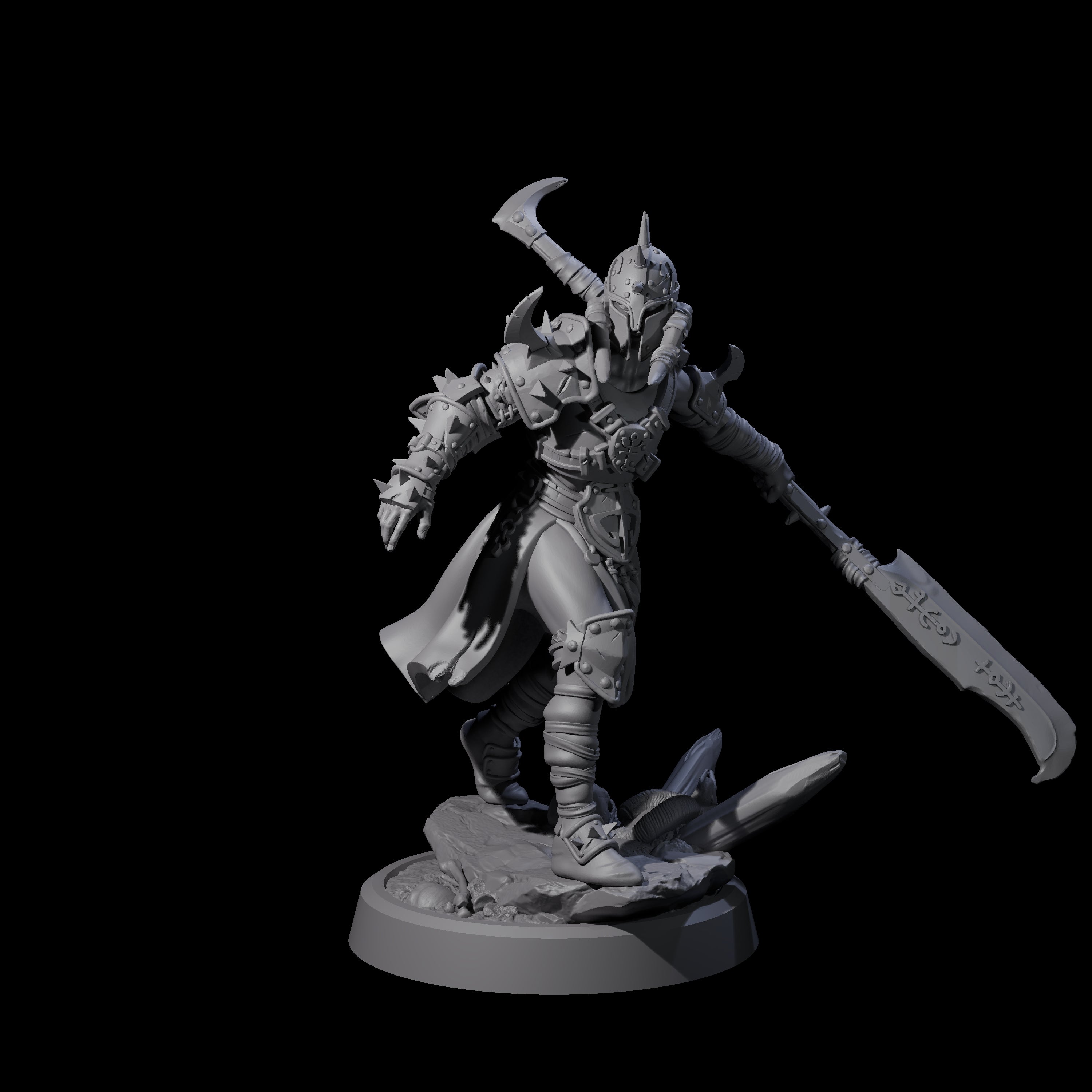 Menacing Shieldmaiden D Miniature for Dungeons and Dragons, Pathfinder or other TTRPGs