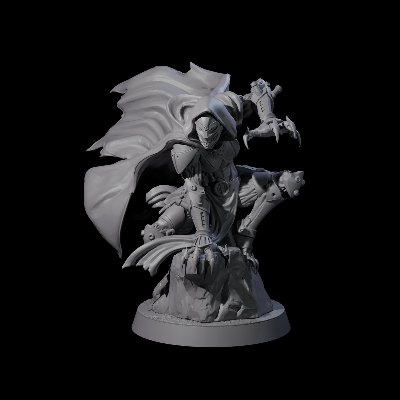Menacing Warforged Rogue Miniature for Dungeons and Dragons, Pathfinder or other TTRPGs