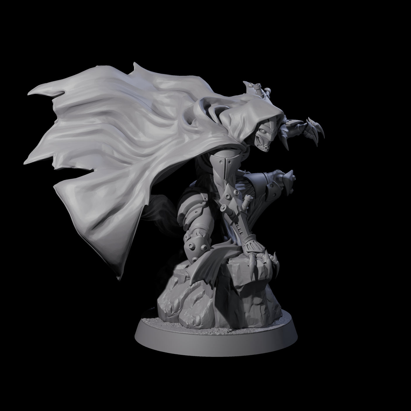 Menacing Warforged Rogue Miniature for Dungeons and Dragons, Pathfinder or other TTRPGs