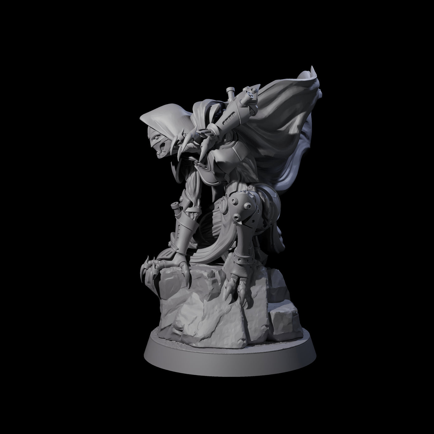 Menacing Warforged Rogue Miniature for Dungeons and Dragons, Pathfinder or other TTRPGs