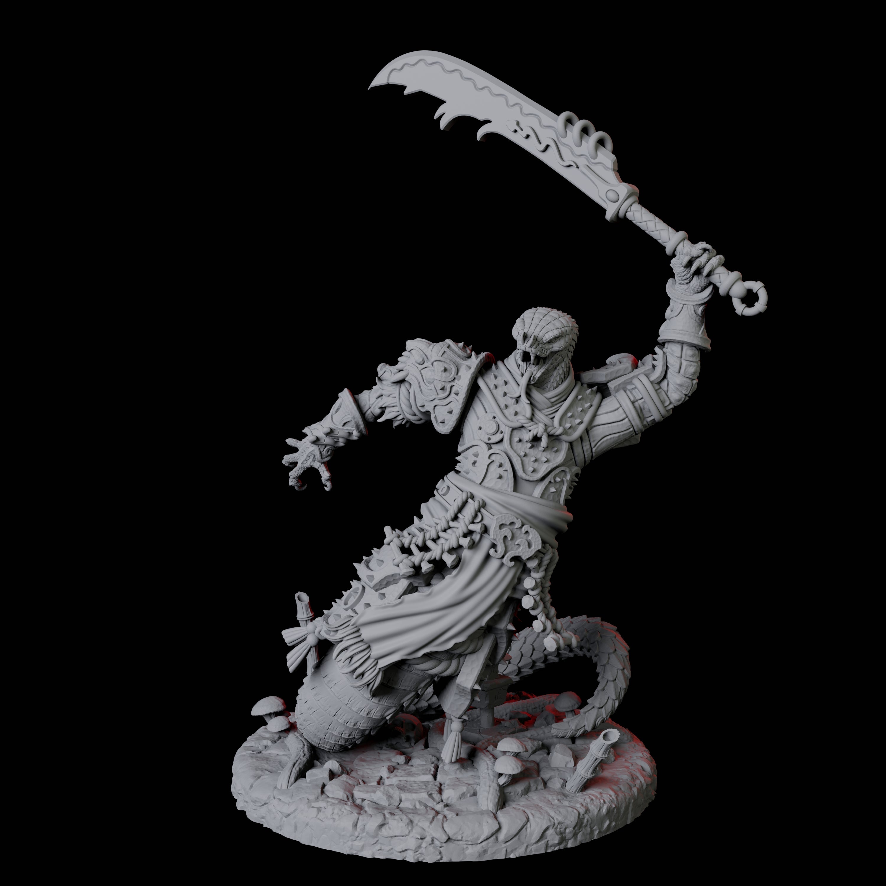 Menacing Yuan-Ti Abomination A Miniature for Dungeons and Dragons, Pathfinder or other TTRPGs