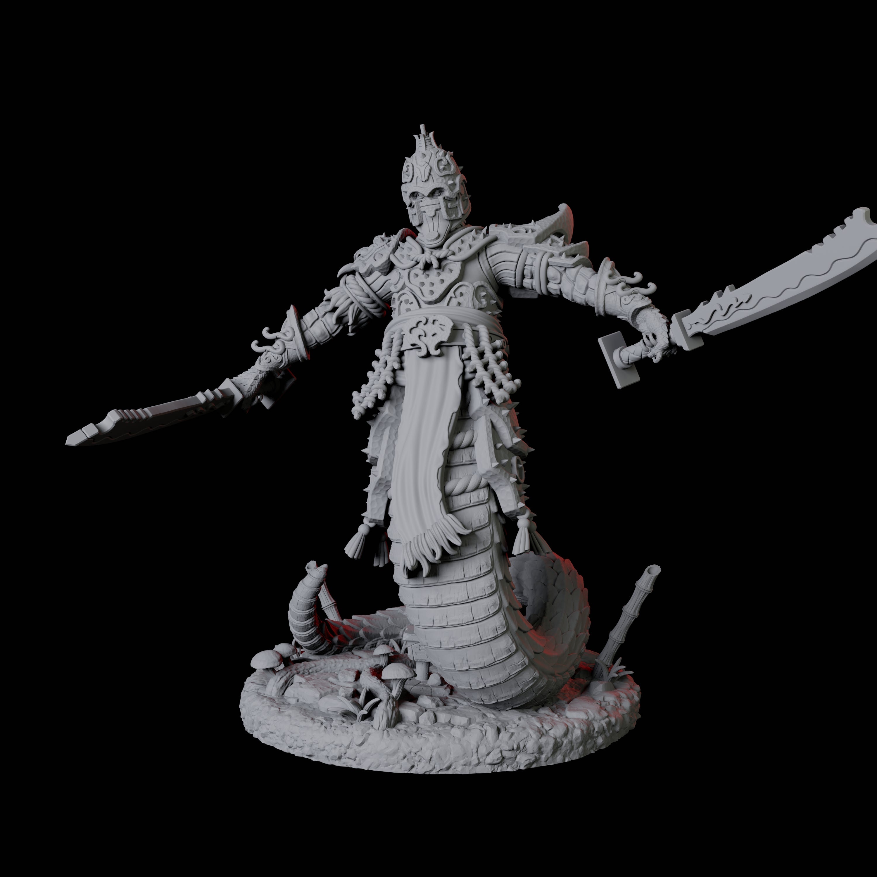 Menacing Yuan-Ti Abomination C Miniature for Dungeons and Dragons, Pathfinder or other TTRPGs