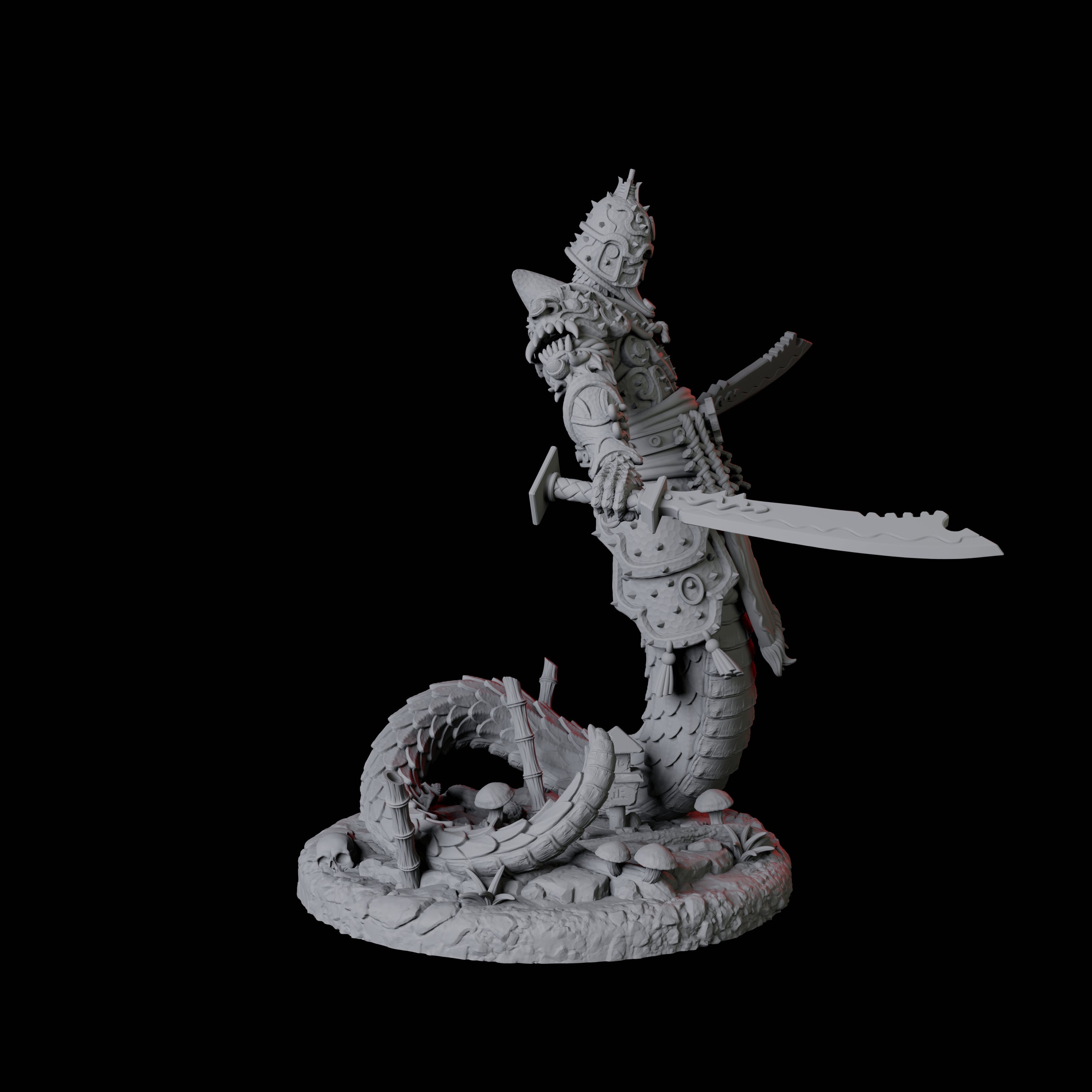 Menacing Yuan-Ti Abomination C Miniature for Dungeons and Dragons, Pathfinder or other TTRPGs