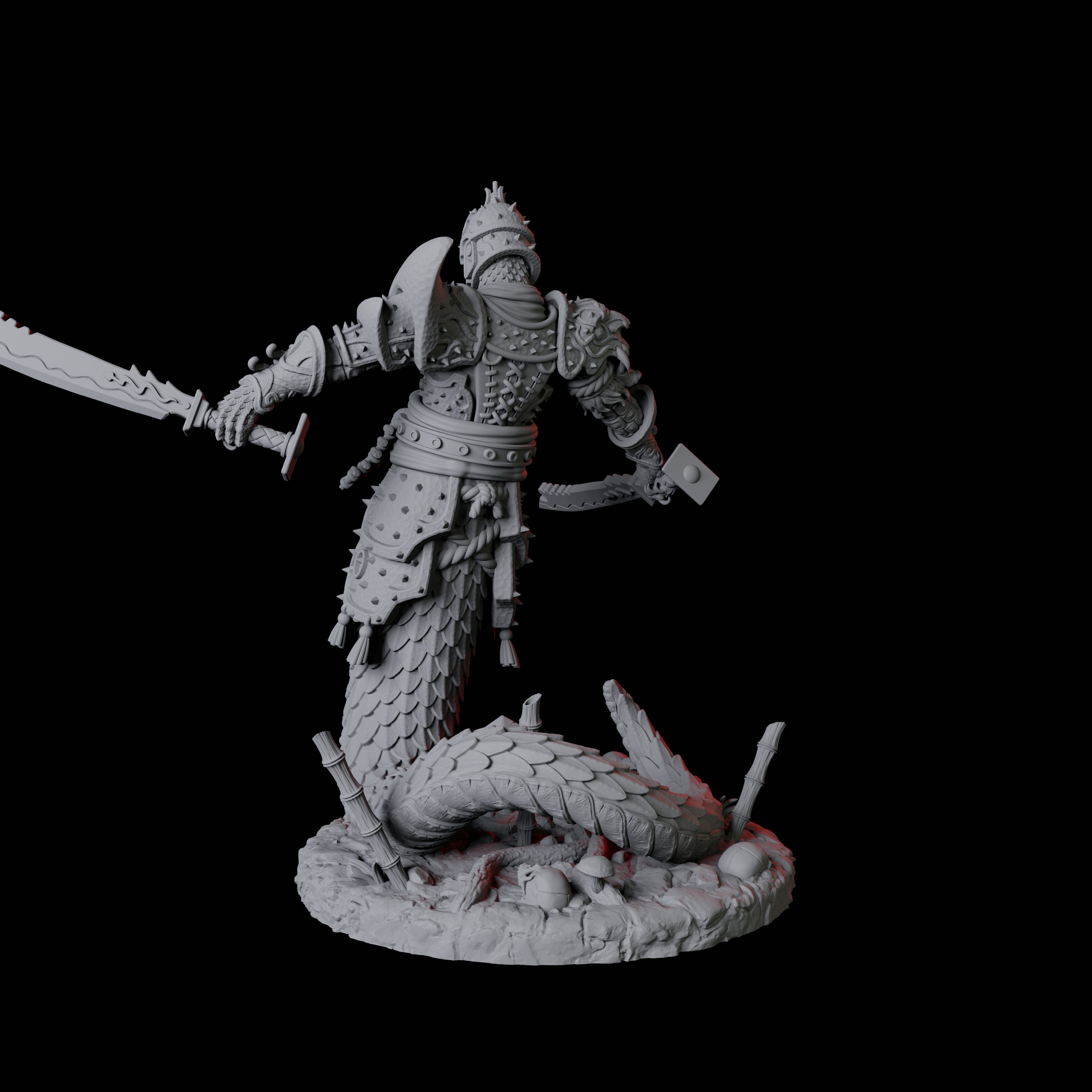 Menacing Yuan-Ti Abomination C Miniature for Dungeons and Dragons, Pathfinder or other TTRPGs
