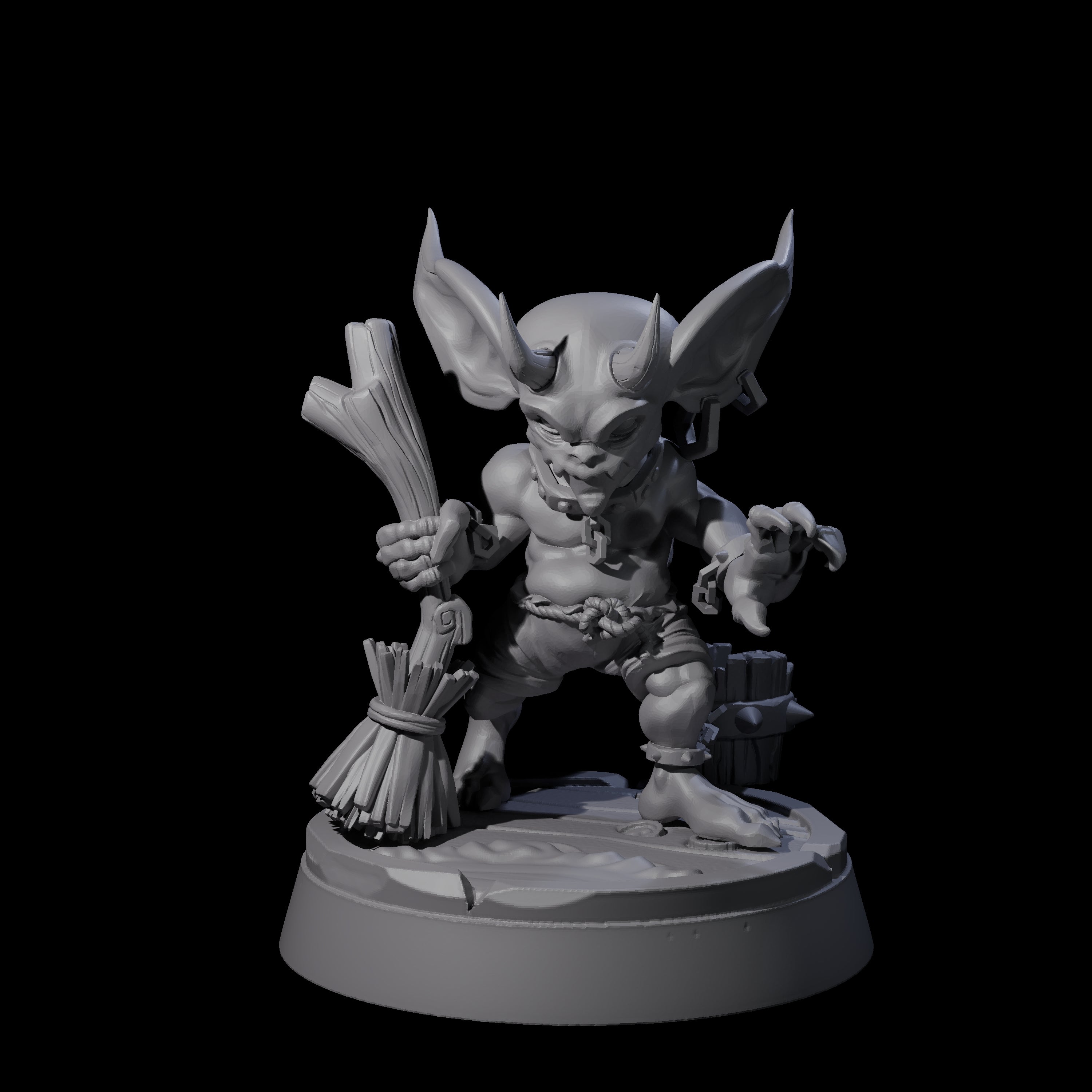 Menial Imp Deck Scrubber A Miniature for Dungeons and Dragons, Pathfinder or other TTRPGs
